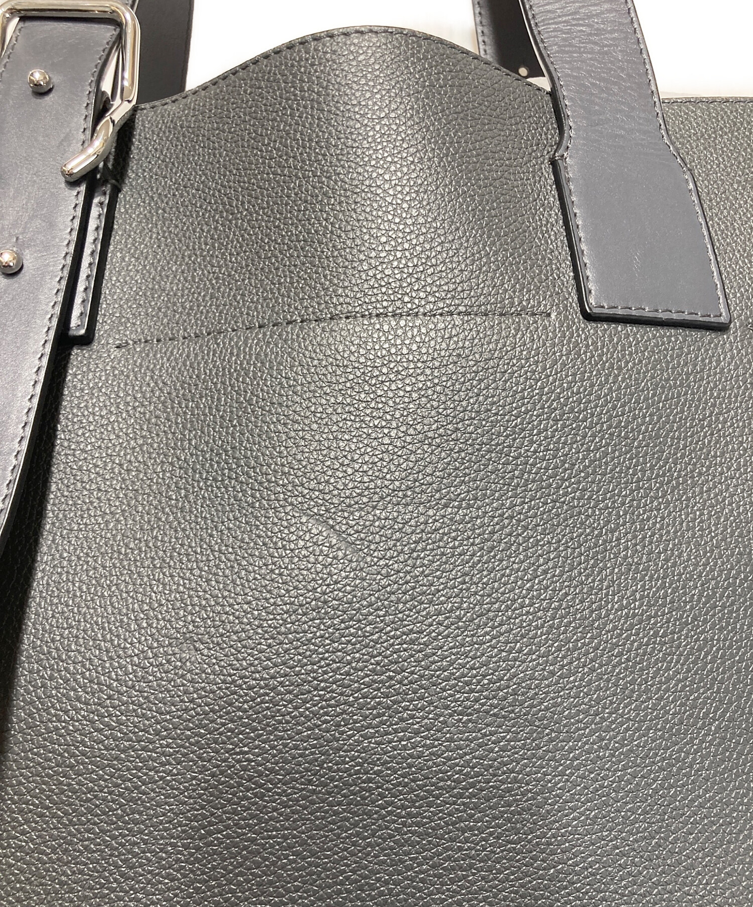 中古・古着通販】LOEWE (ロエベ) バックル トートバッグ グレー  