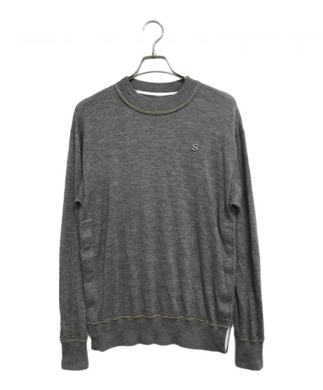 sacai ニット　グレー　サイズ1 サカイ 中古・古着通販】sacai (サカイ) Cashmere Knit Pullover グレー
