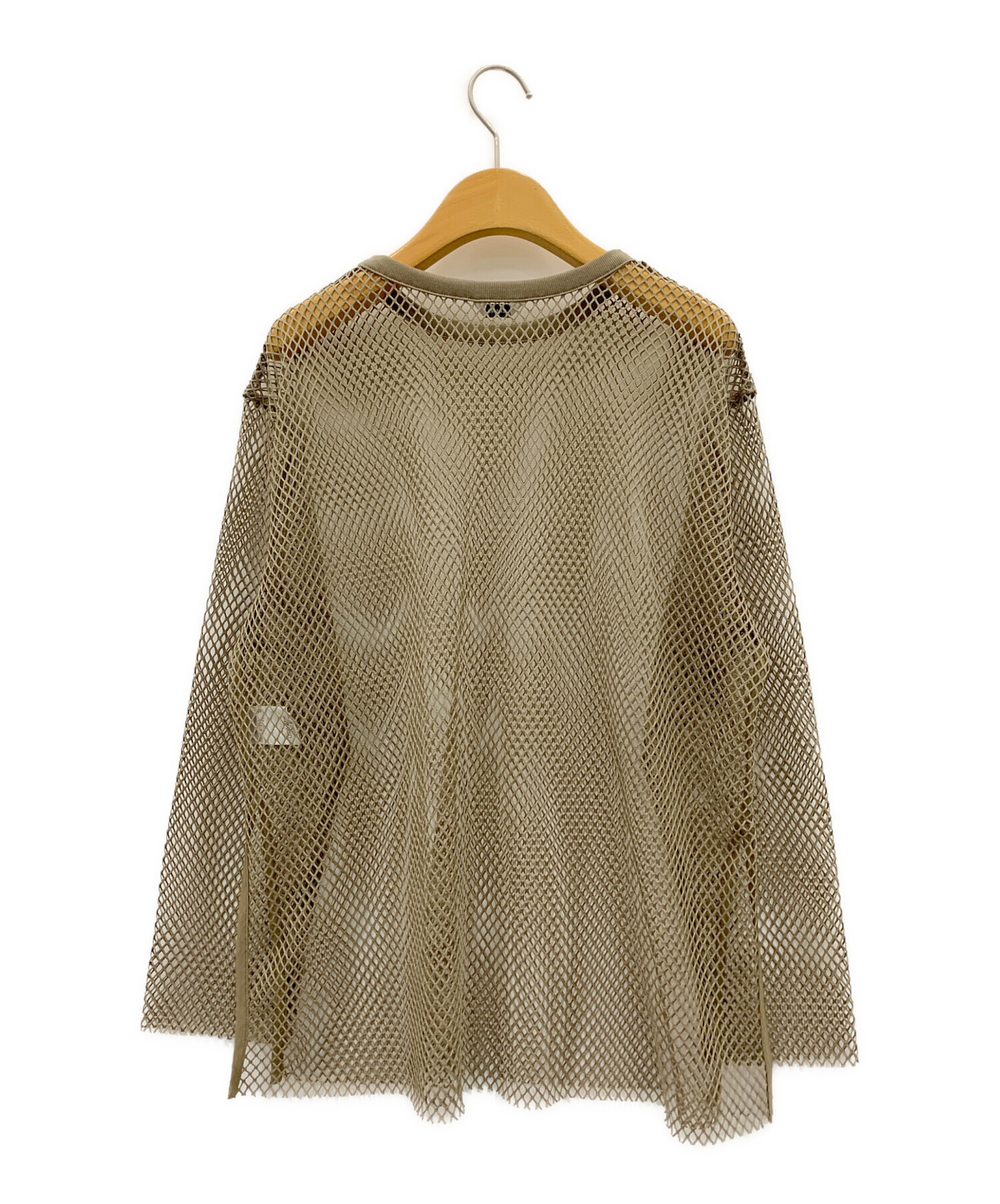 中古・古着通販】CLANE (クラネ) WIDE MESH TOPS ベージュ サイズ:1 
