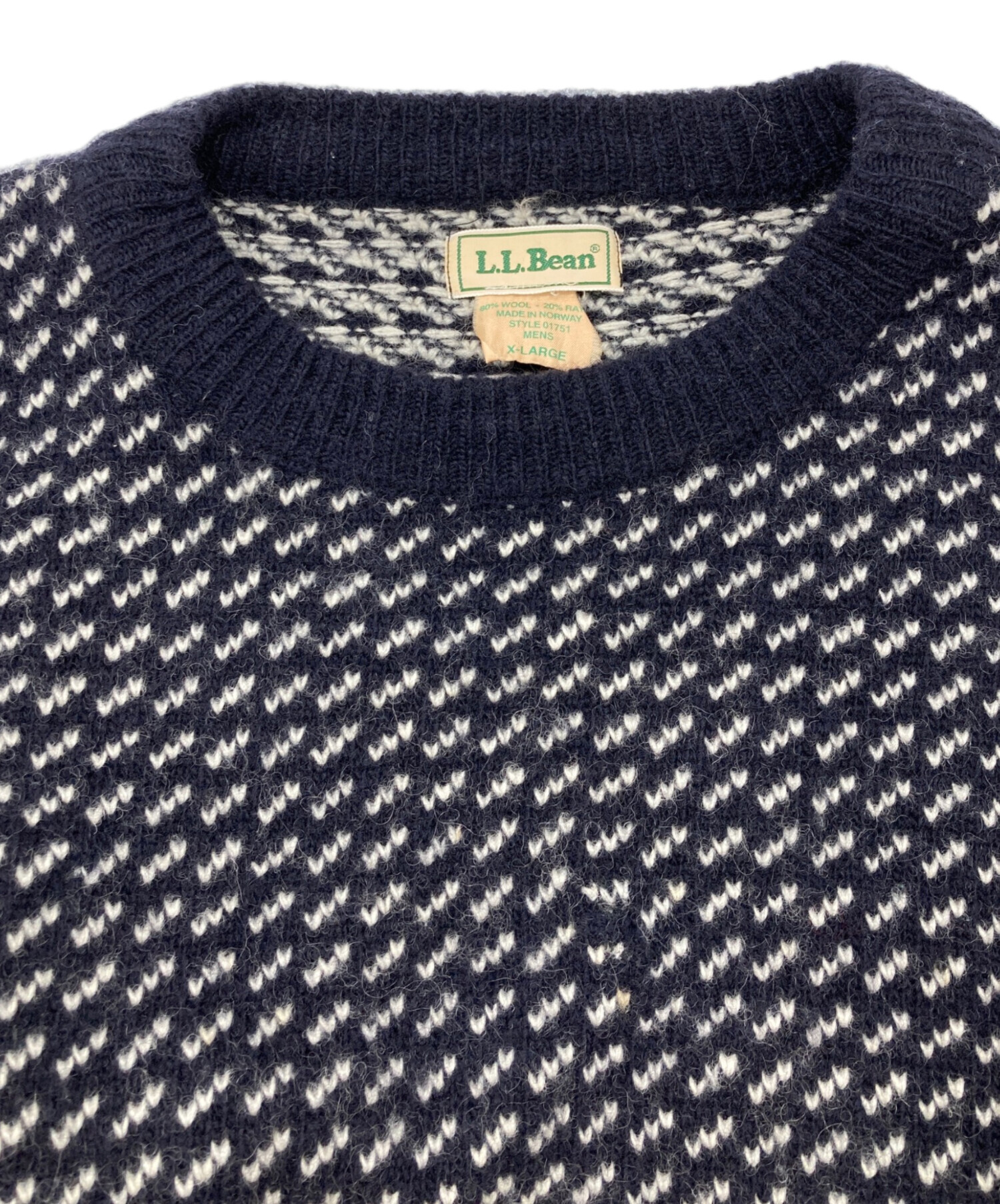 中古・古着通販】L.L.Bean (エルエルビーン) バーズアイ柄セーター 