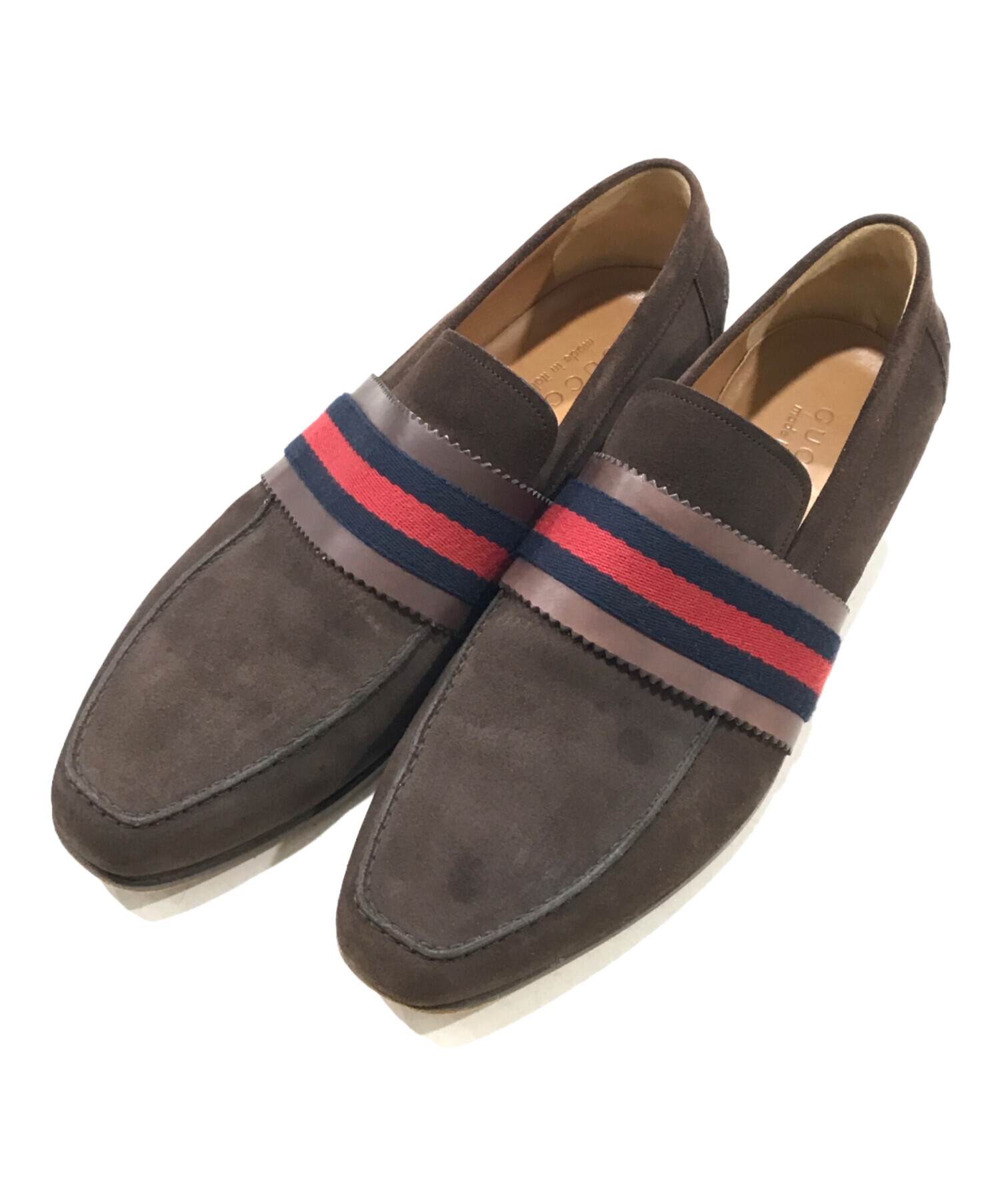 グッチ GUCCI ローファー シェリーライン ホースビット - スウェード 