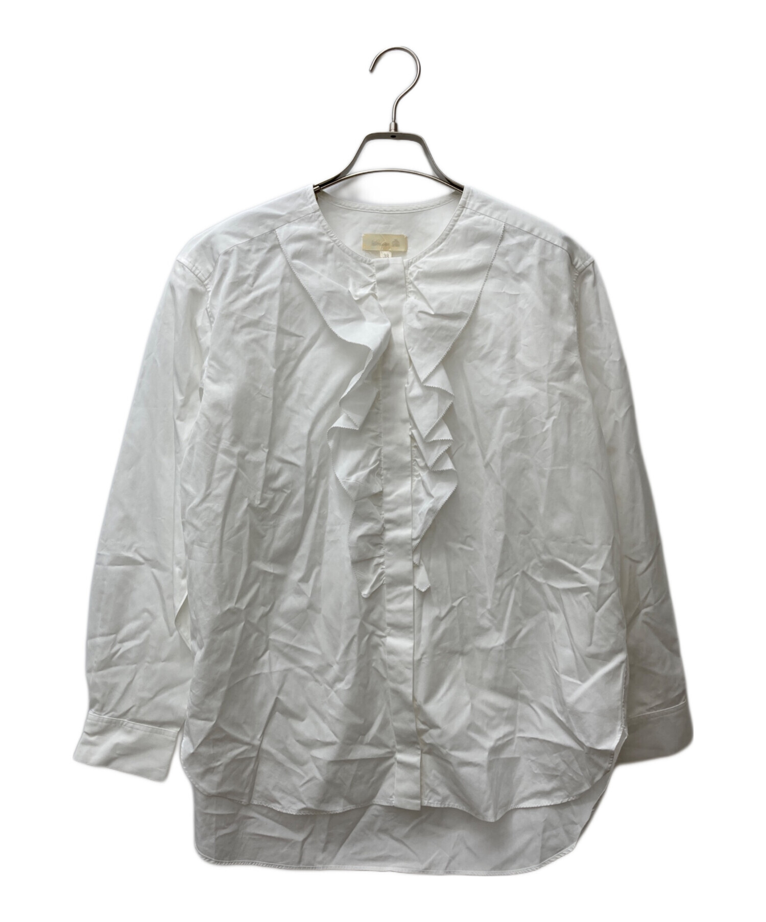 Drawer ドゥロワー フリルシャツ38