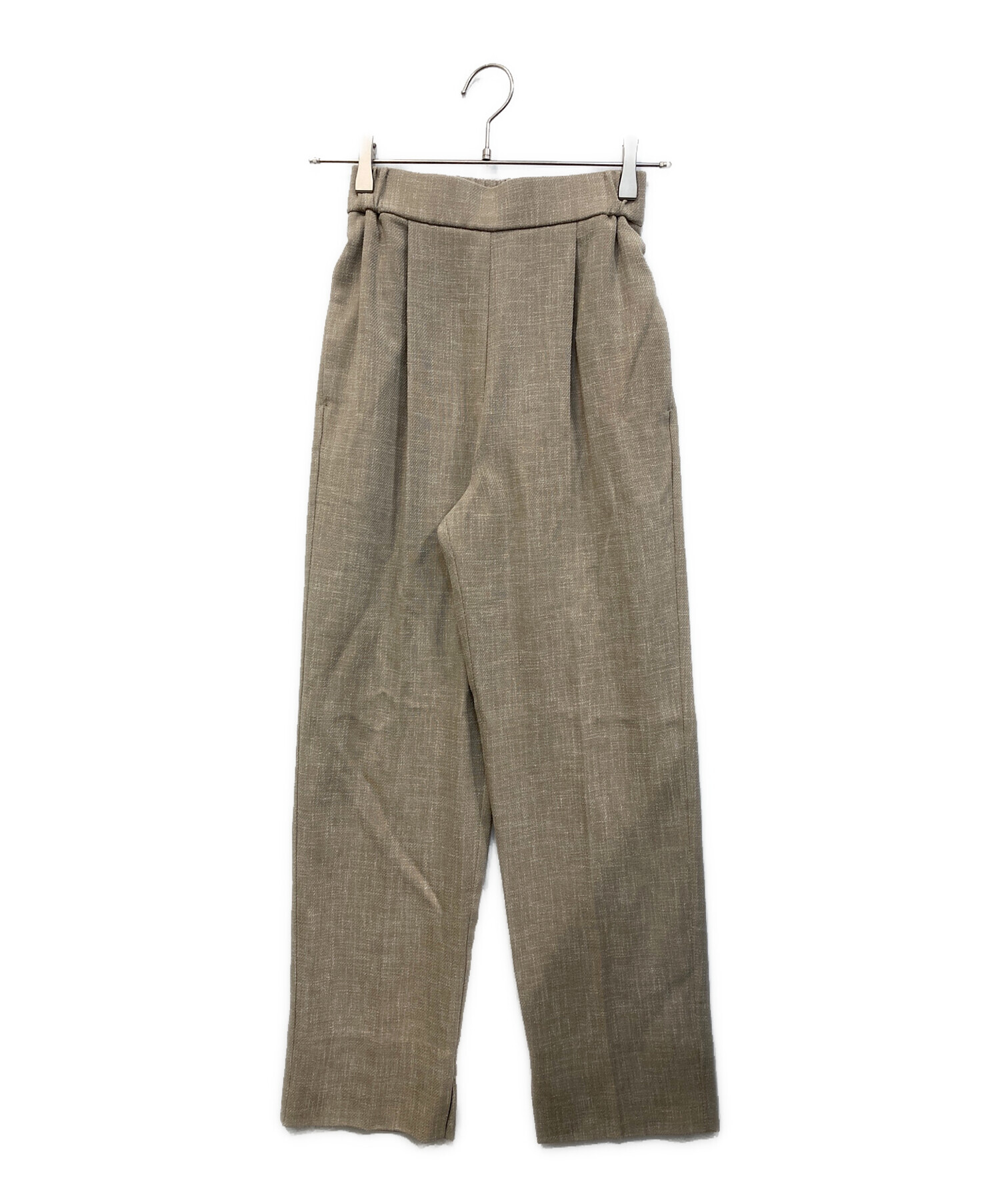 中古・古着通販】yori (ヨリ) リネンライクハンサムパンツ ベージュ
