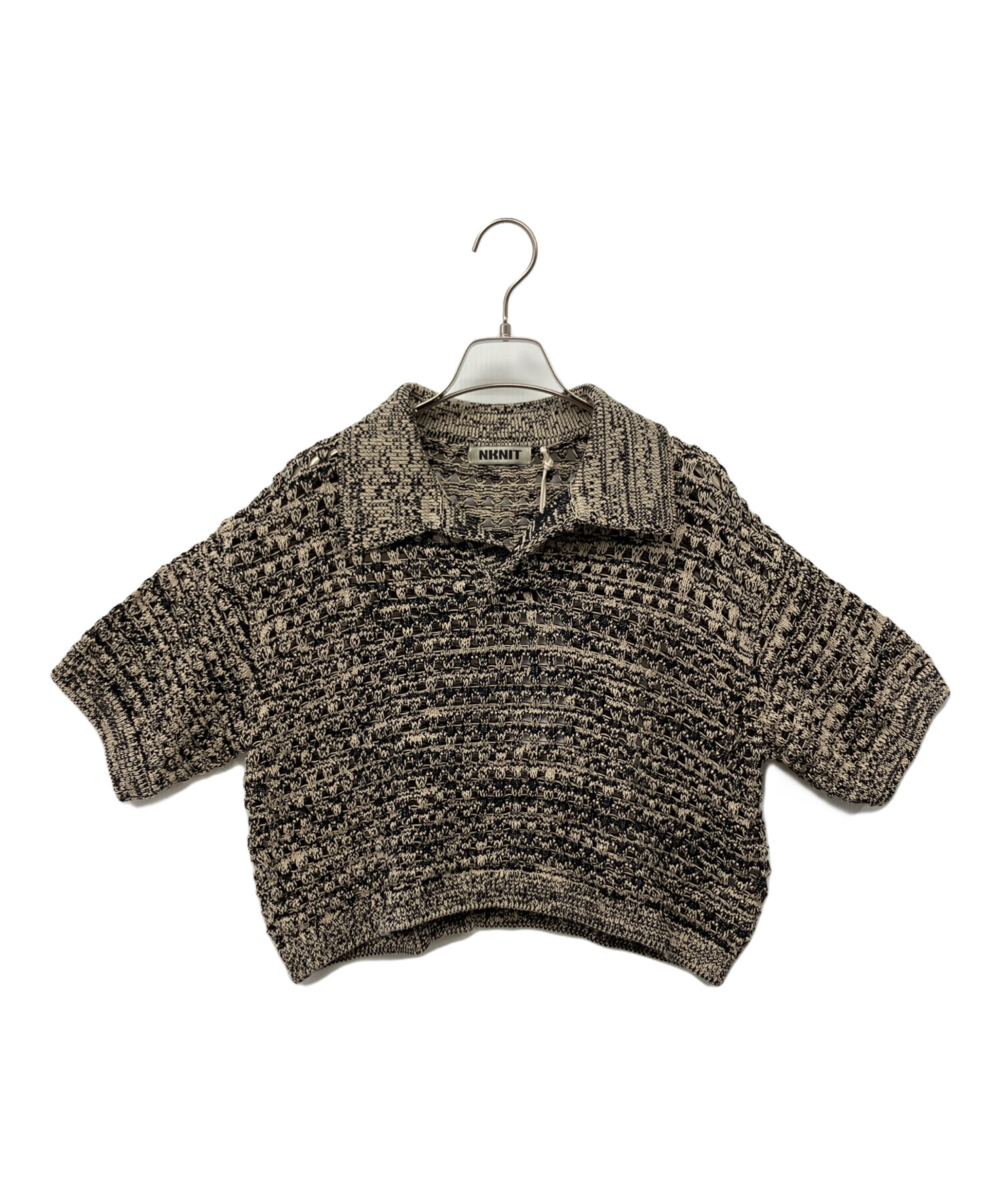 中古・古着通販】NKNIT (ンニット) コットンメッシュニットポロシャツ 