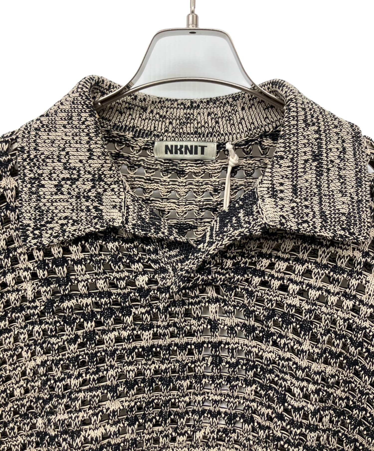 中古・古着通販】NKNIT (ンニット) コットンメッシュニットポロシャツ 