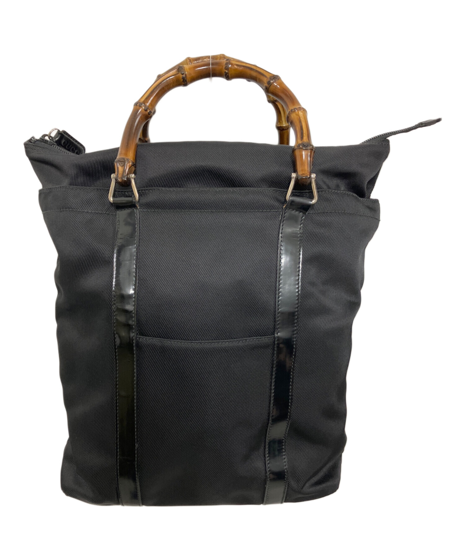中古・古着通販】GUCCI (グッチ) バンブートートバッグ ブラック