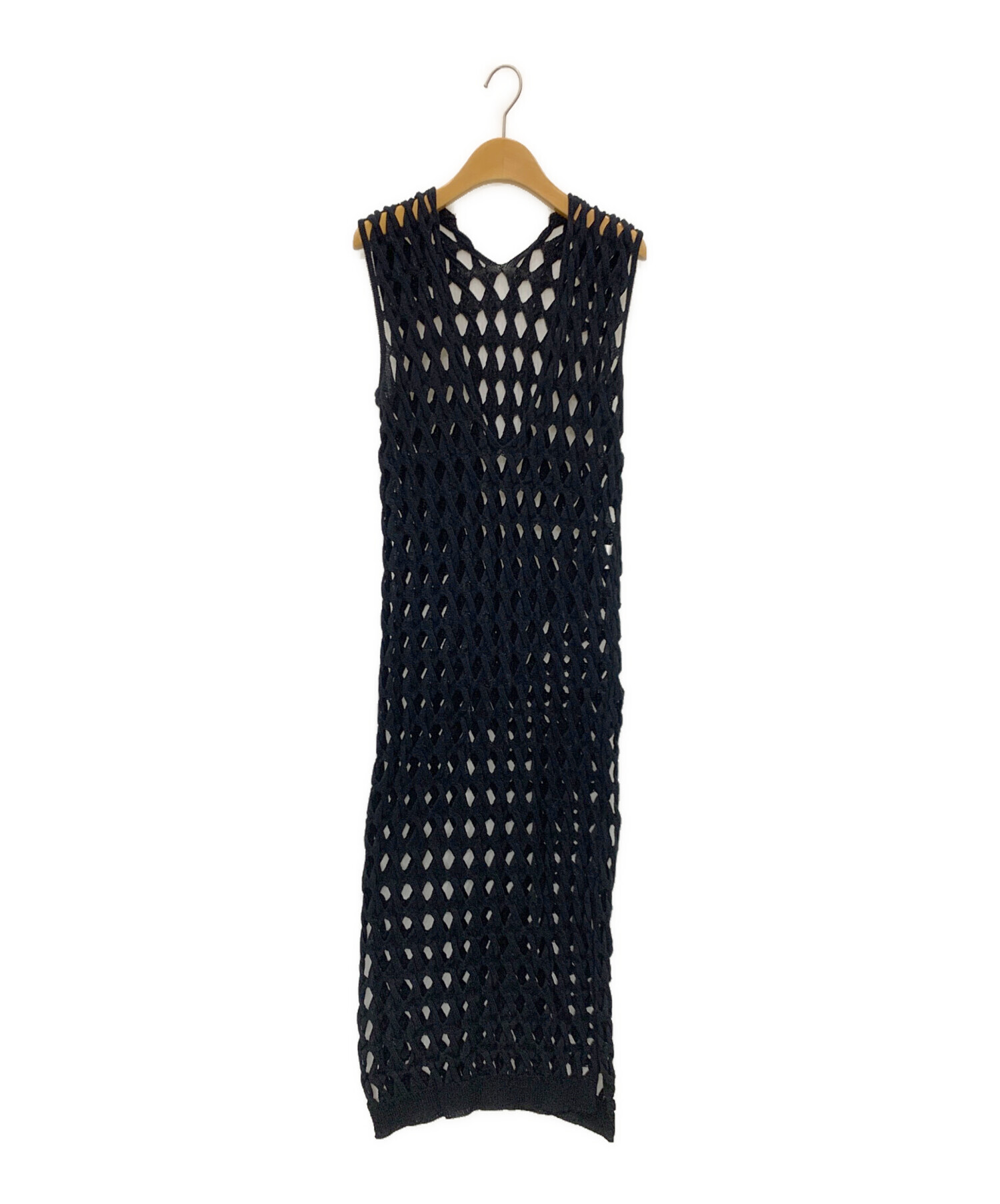 中古・古着通販】babaco (ババコ) GIMA Cotton Cable Dress ブラック 