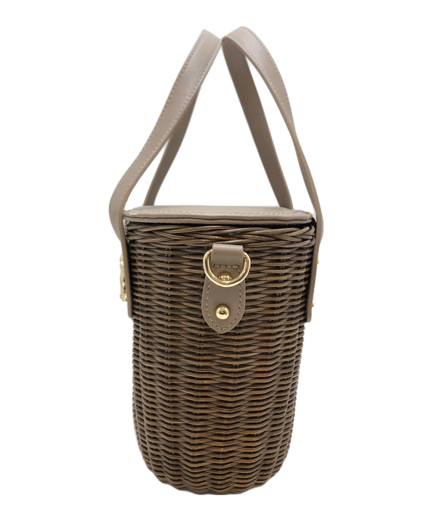 DIANA かごバッグ 2way ラタンバッグ 中古・古着通販】DIANA (ダイアナ) ラタン素材2WAYバッグ ブラウン