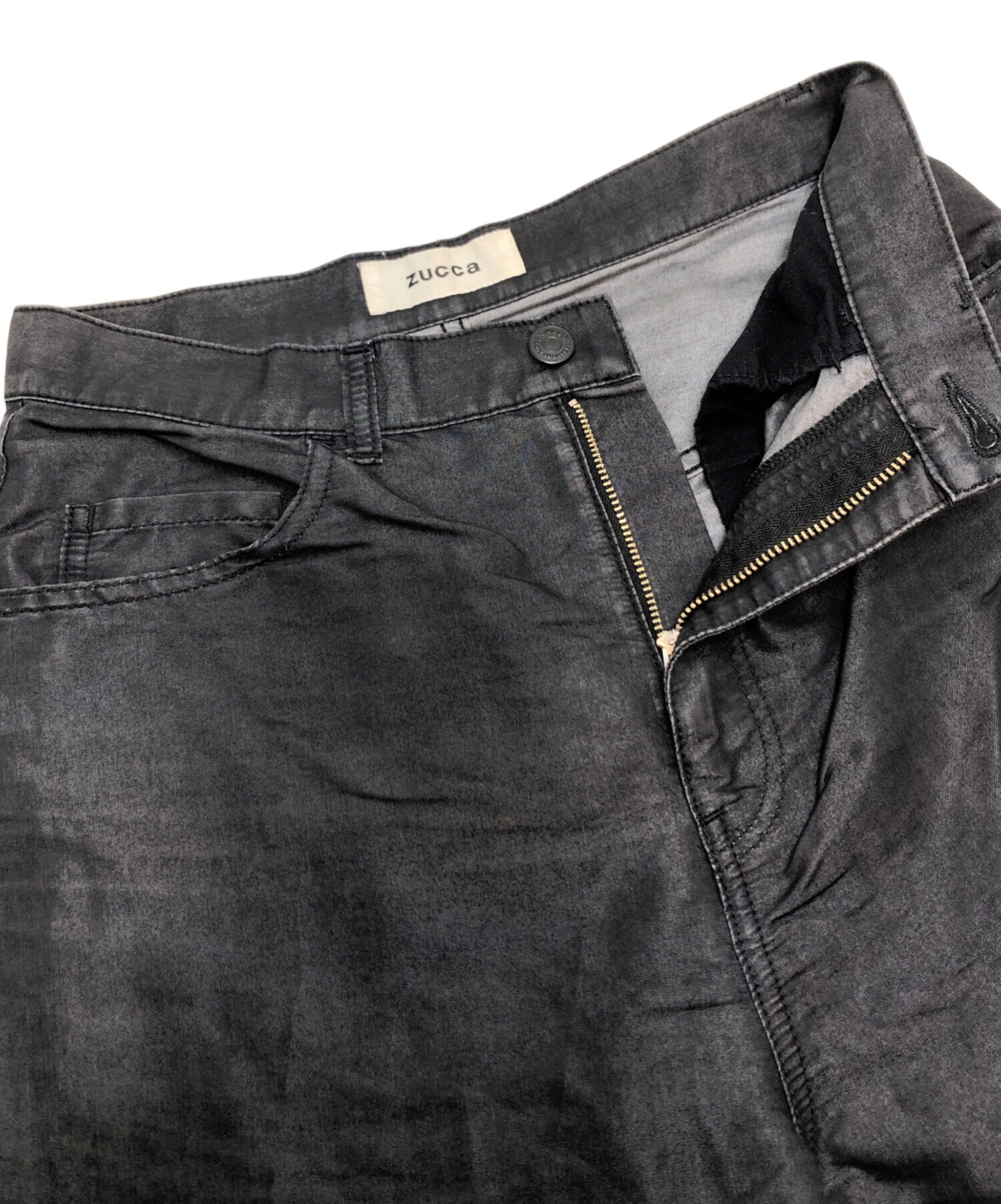中古・古着通販】ZUCCA (ズッカ) クリアデニム ブラック サイズ:S 