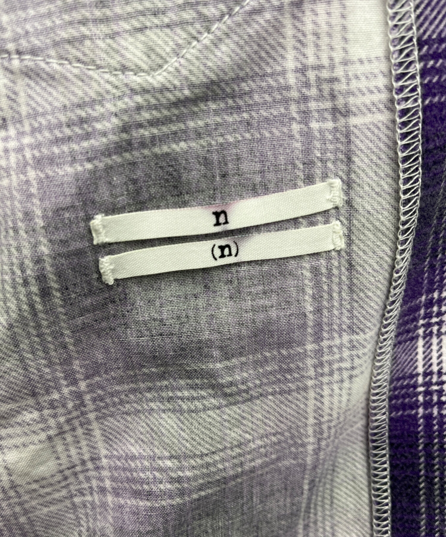 中古・古着通販】NUMBER (N)INE (ナンバーナイン) ネルシャツ パープル