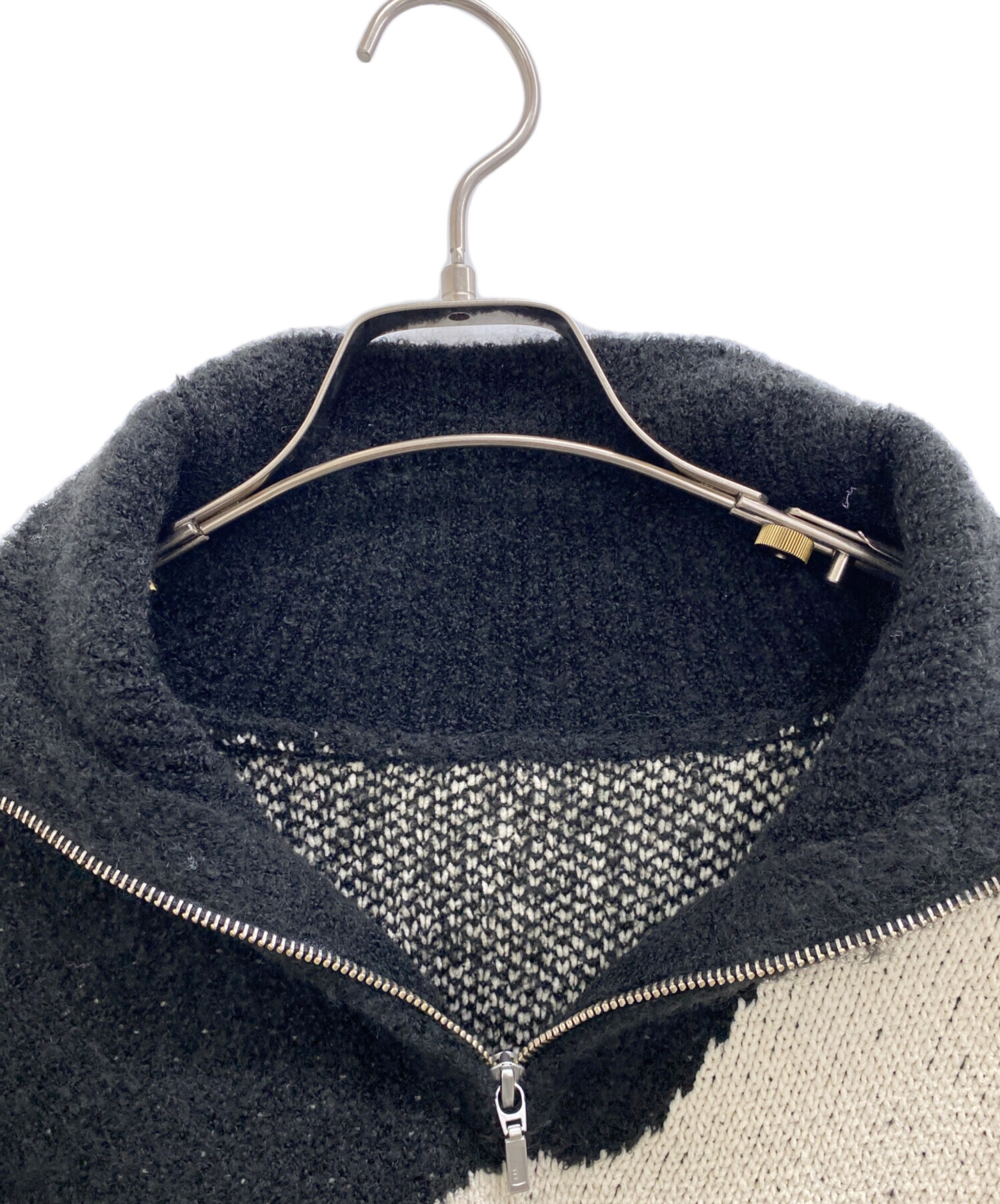 Knuth Marf クヌースマーフ half zip bicolor knit Knuth Marf