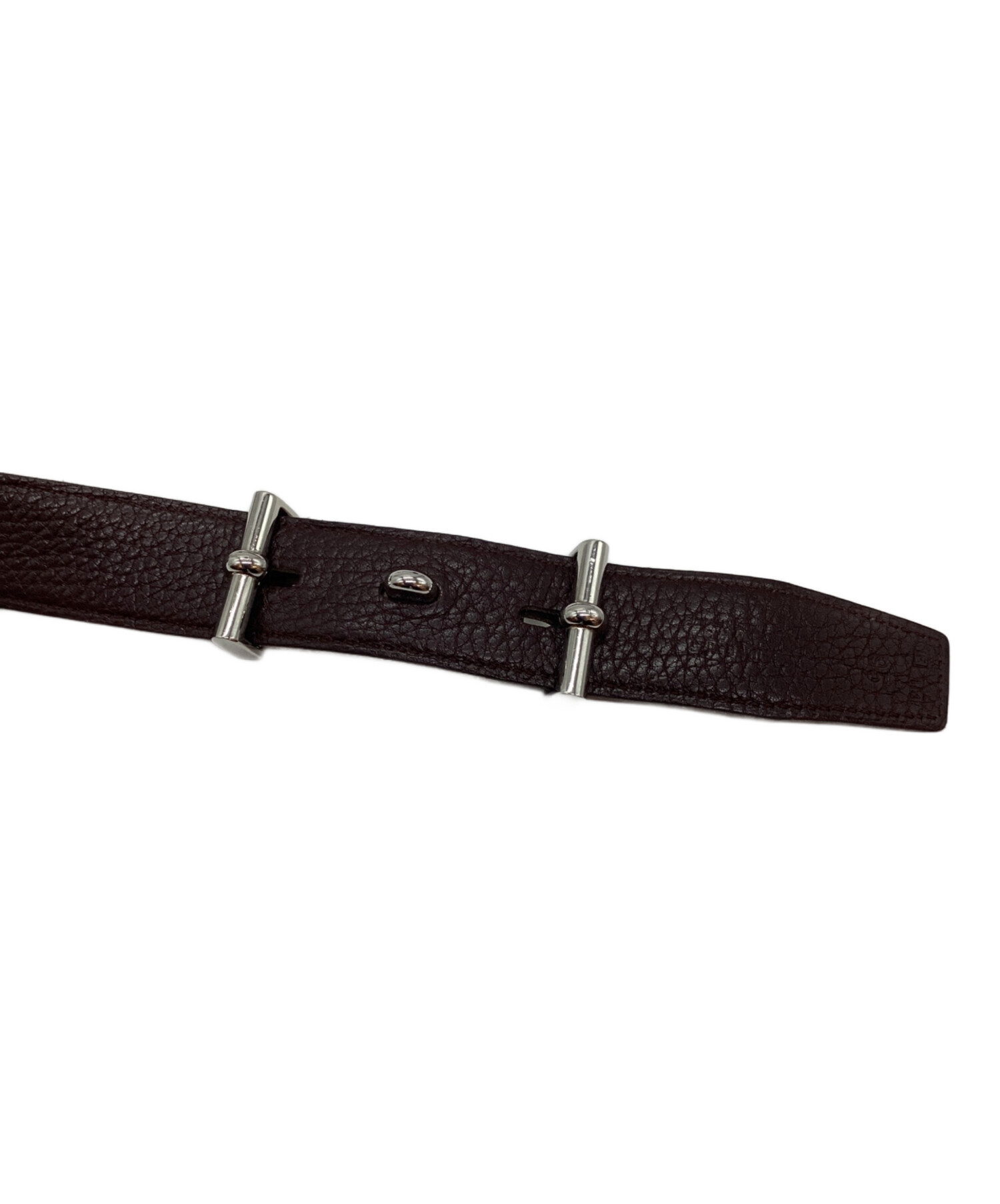中古・古着通販】HERMES (エルメス) レザーベルト ダークブラウン 