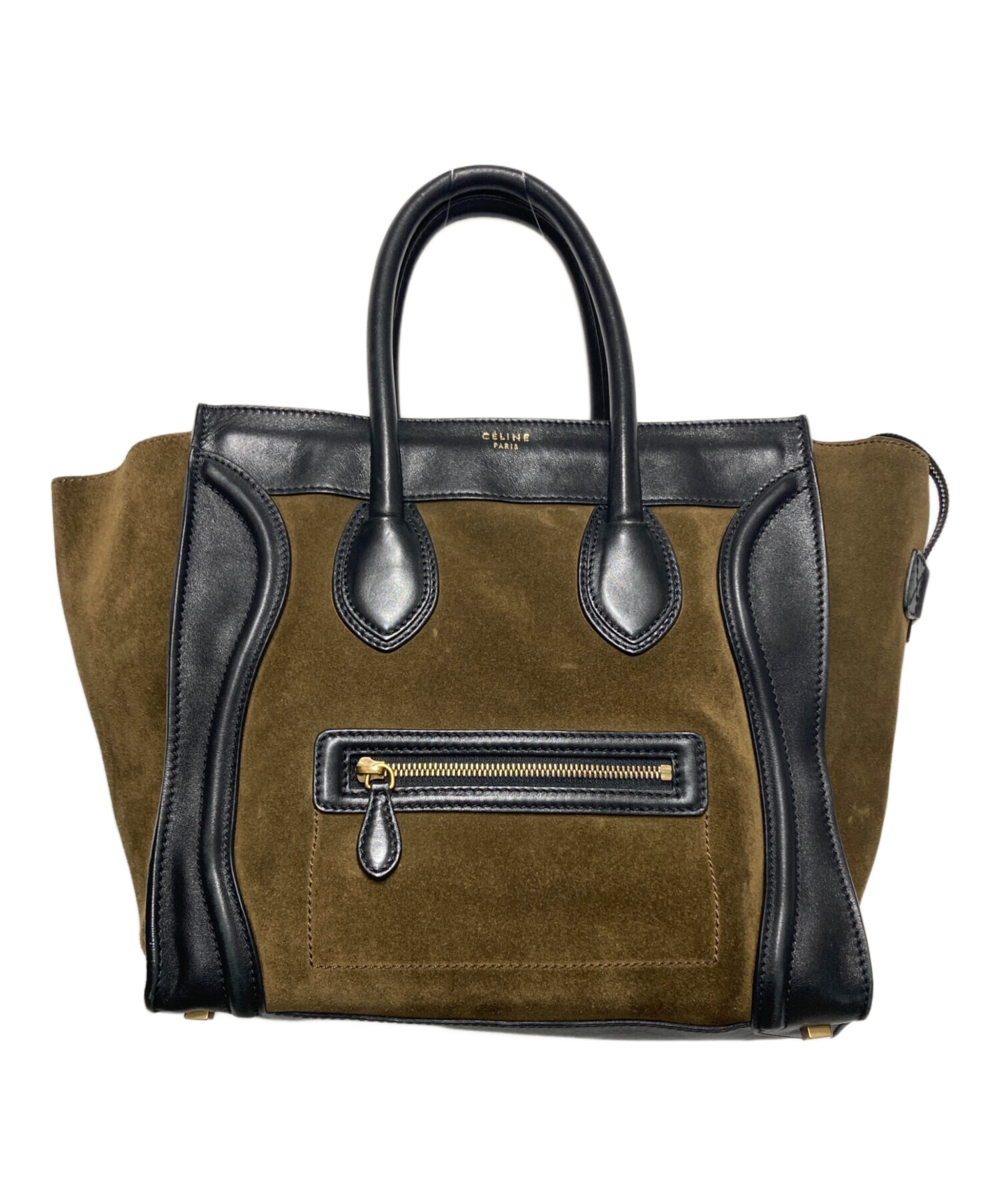 中古・古着通販】CELINE (セリーヌ) トートバッグ ブラック×ブラウン 