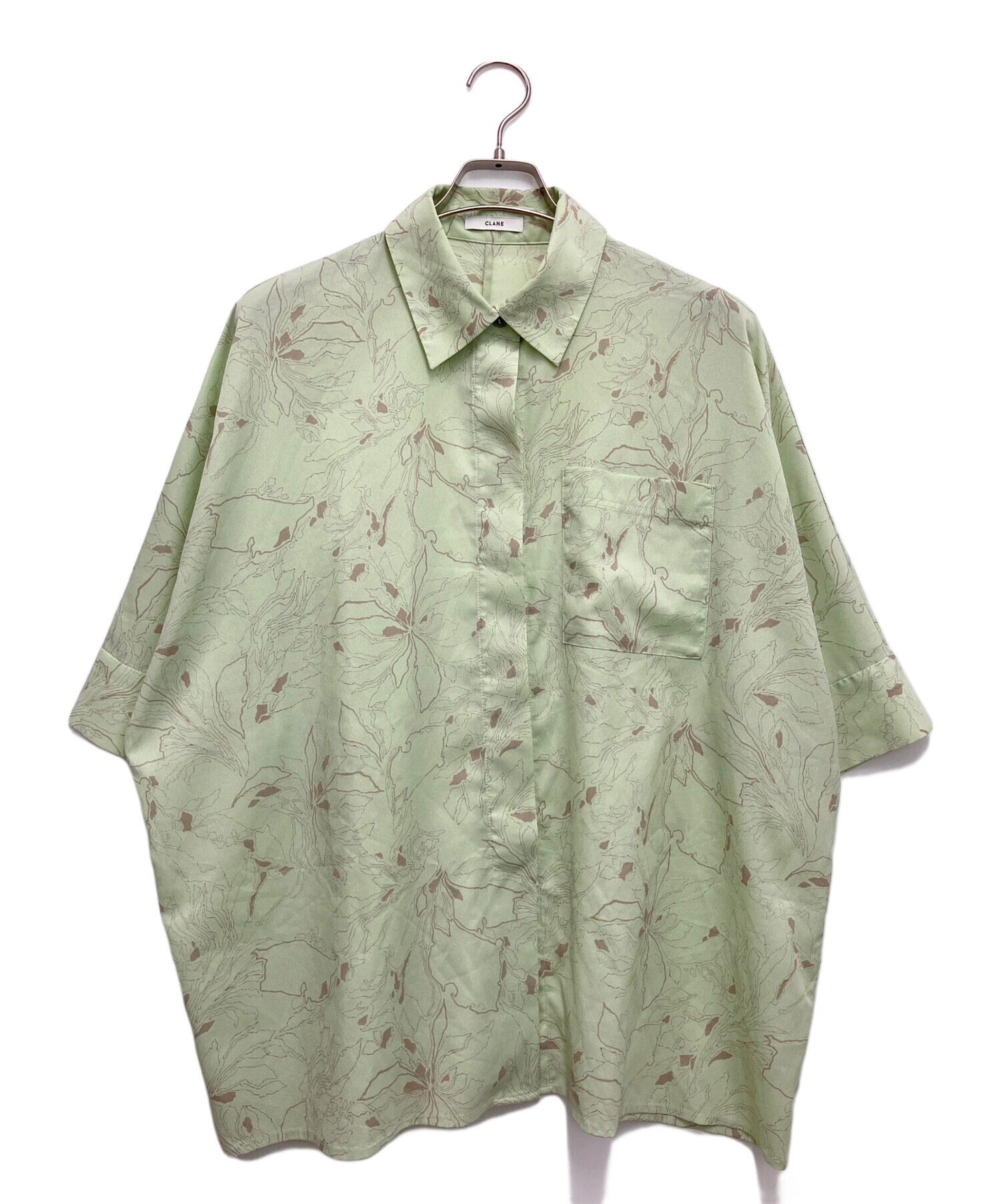 中古・古着通販】CLANE (クラネ) ラインフラワーオーバーシャツ