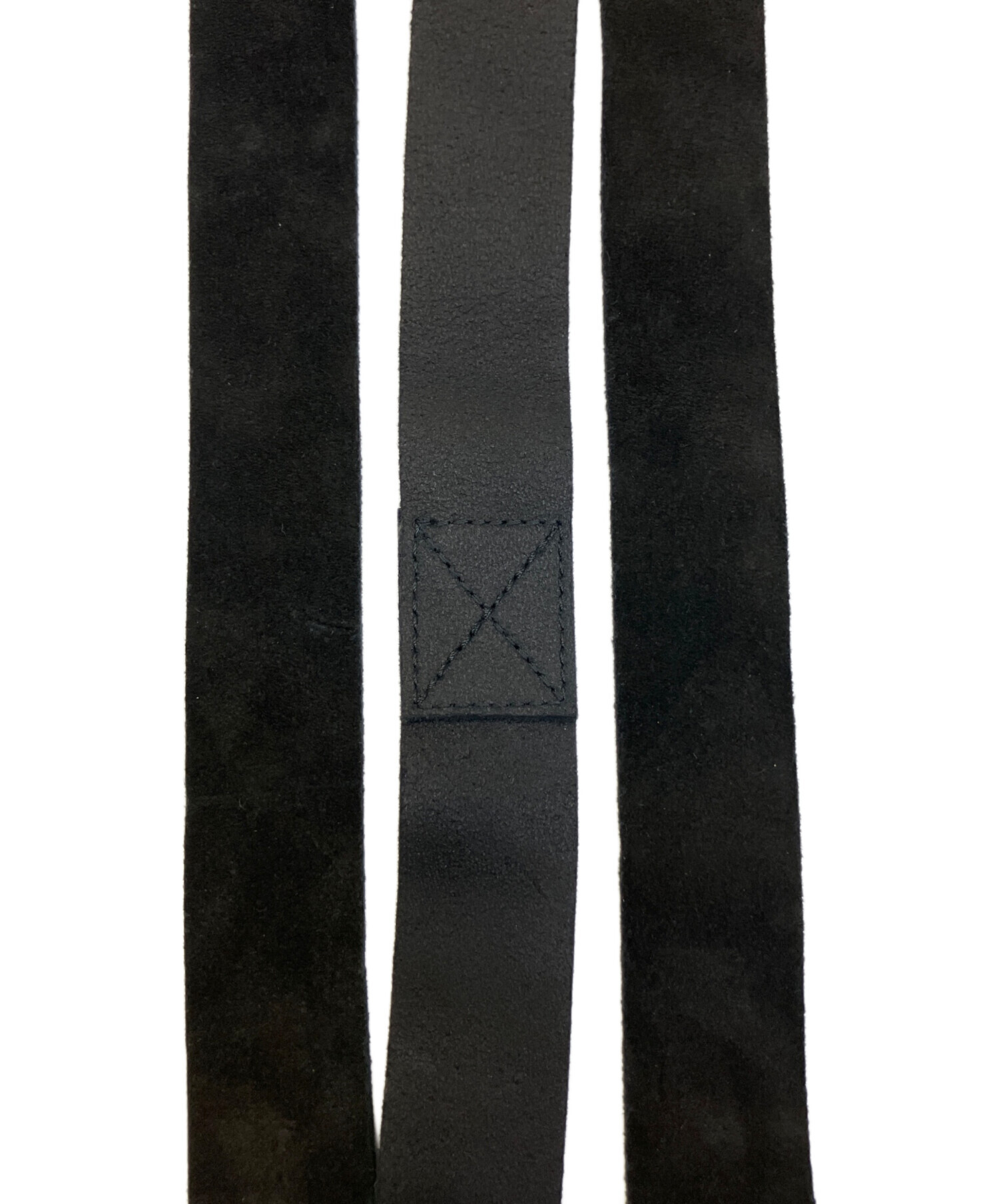 中古・古着通販】SEA (シー) BIG HEART SUEDE BELT ブラック｜ブランド