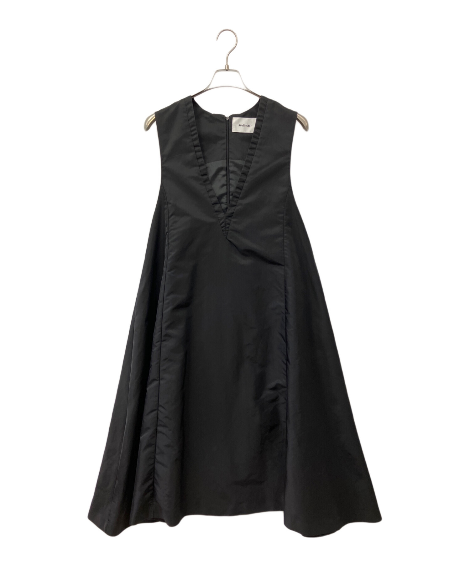 中古・古着通販】machatt (マチャット) ナイロンツイルドレス ブラック