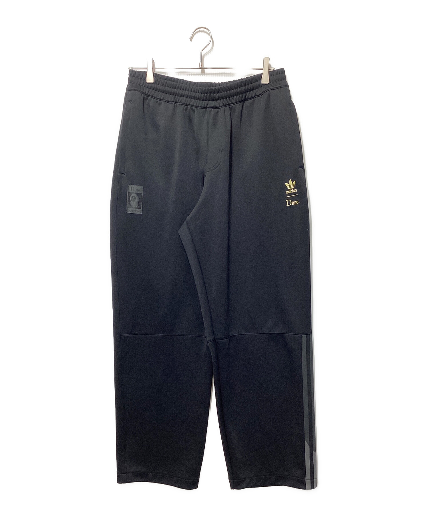 M adidas Dime コラボ パンツ 黒　ダイム 中古・古着通販】adidas (アディダス) Dime (ダイム) トラックパンツ