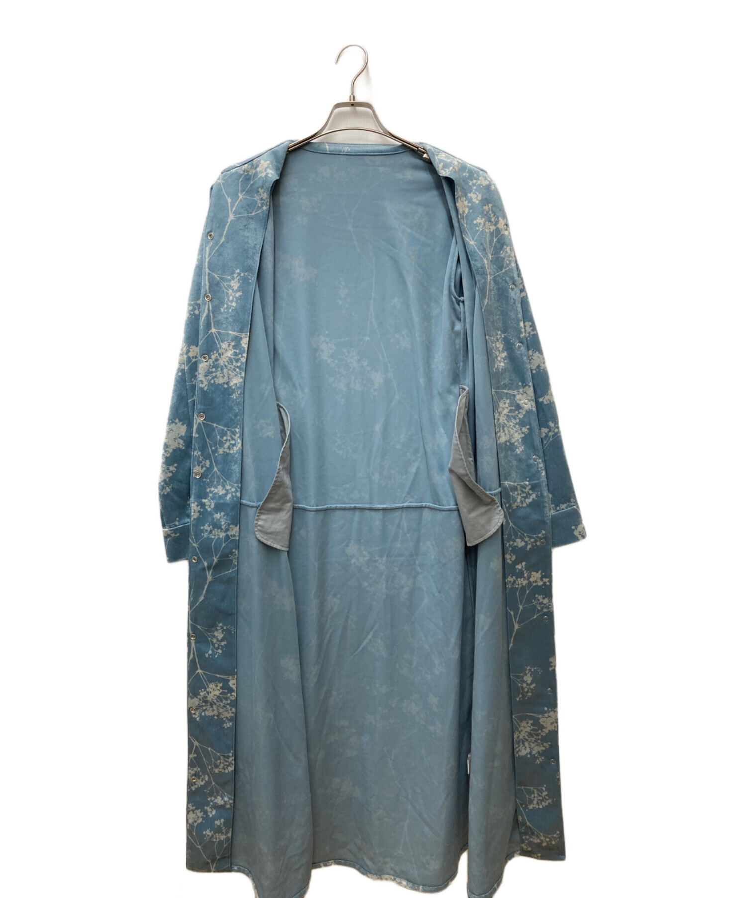 中古・古着通販】Rumche (ラム・シェ) ベロアロングワンピース ブルー