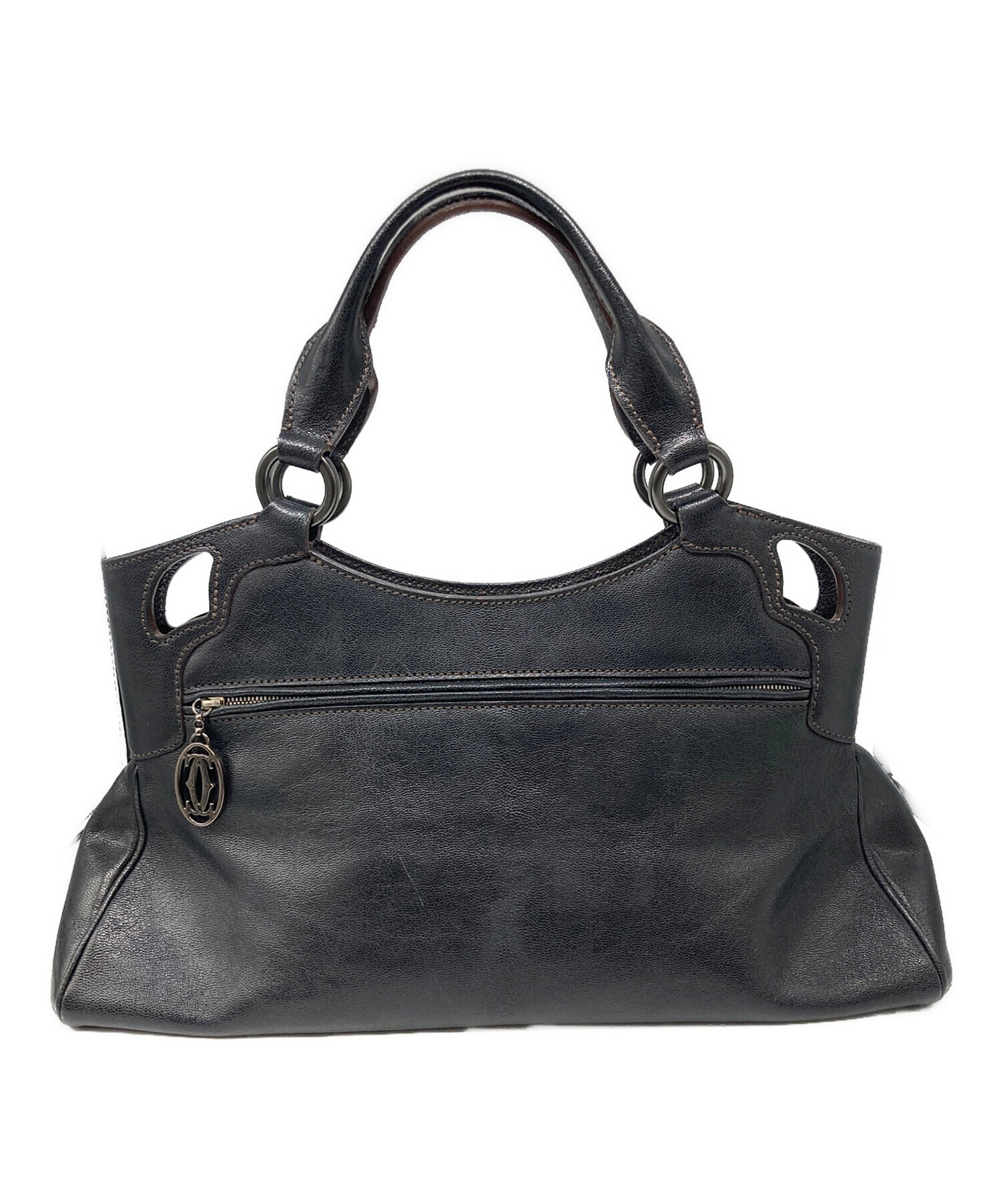 中古・古着通販】Cartier (カルティエ) ハンドバッグ ブラック