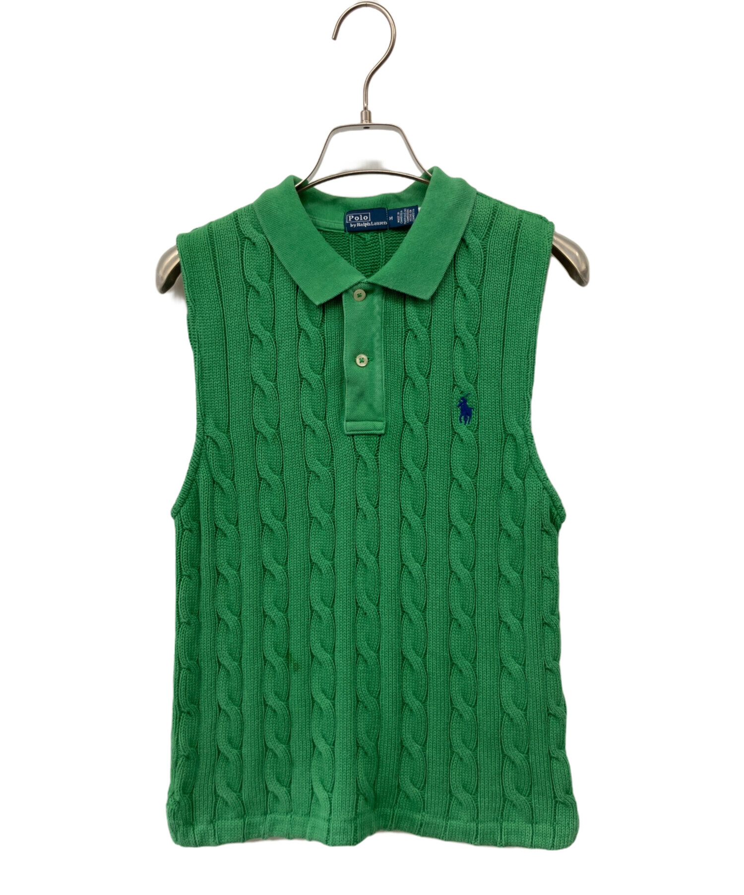 まるちゃん　スリーブレス ケーブルニット ポロシャツ　ラルフローレン 中古・古着通販】POLO RALPH LAUREN (ポロ・ラルフローレン) スリーブ