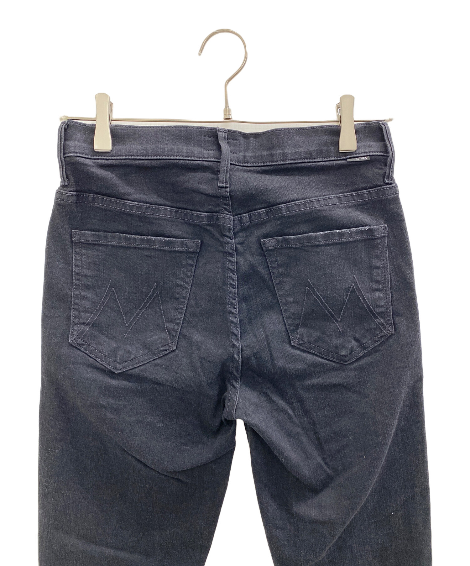 中古・古着通販】mother (マザー) BLACK INSIDER CROP ブラック サイズ