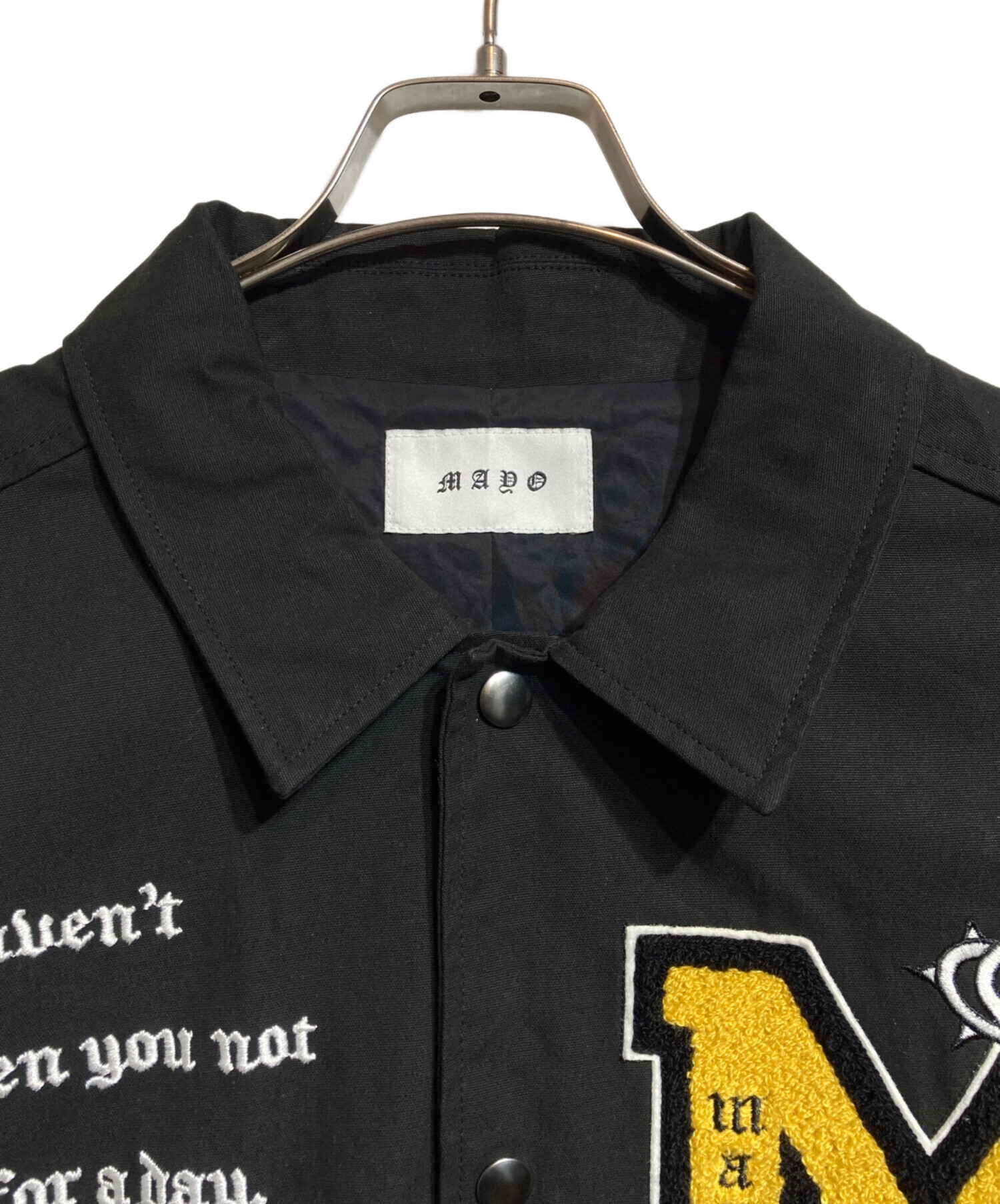 中古・古着通販】MAYO (メイヨー) EMBROIDERY COACH JACKET ブラック