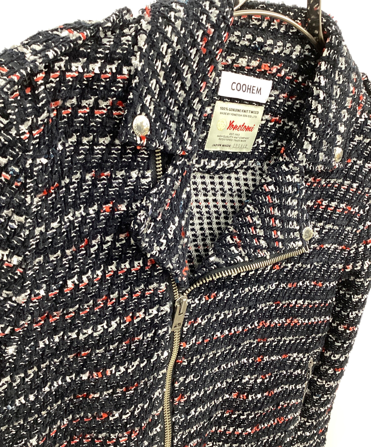 中古・古着通販】Coohem (コーヘン) ツイードジャケット ブラック 