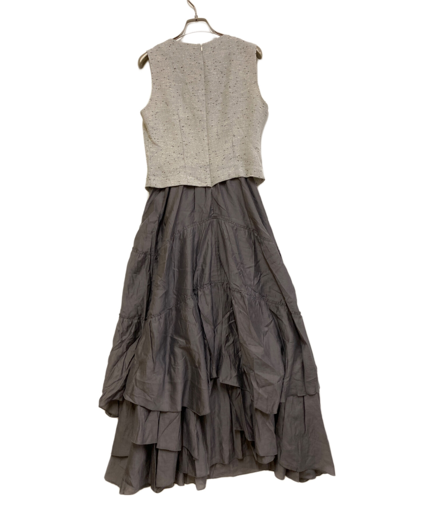 frayidフレイアイディーショートノーカラージレベストコンビワンピース