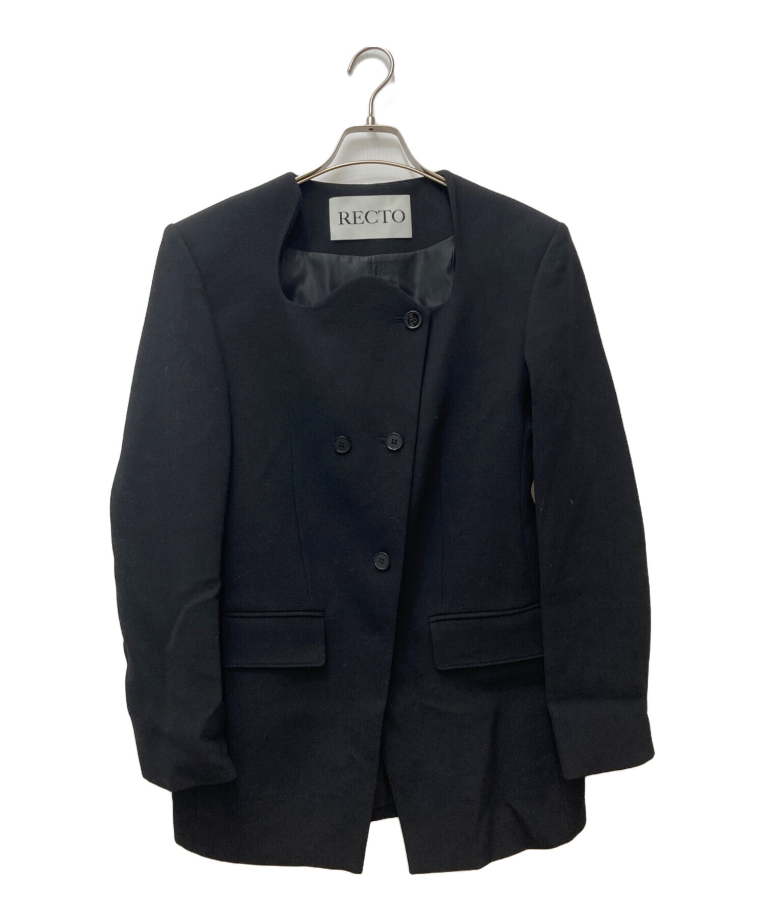 中古・古着通販】RECTO (レクト) SIGNATURE CURVED NECK LONG JACKET