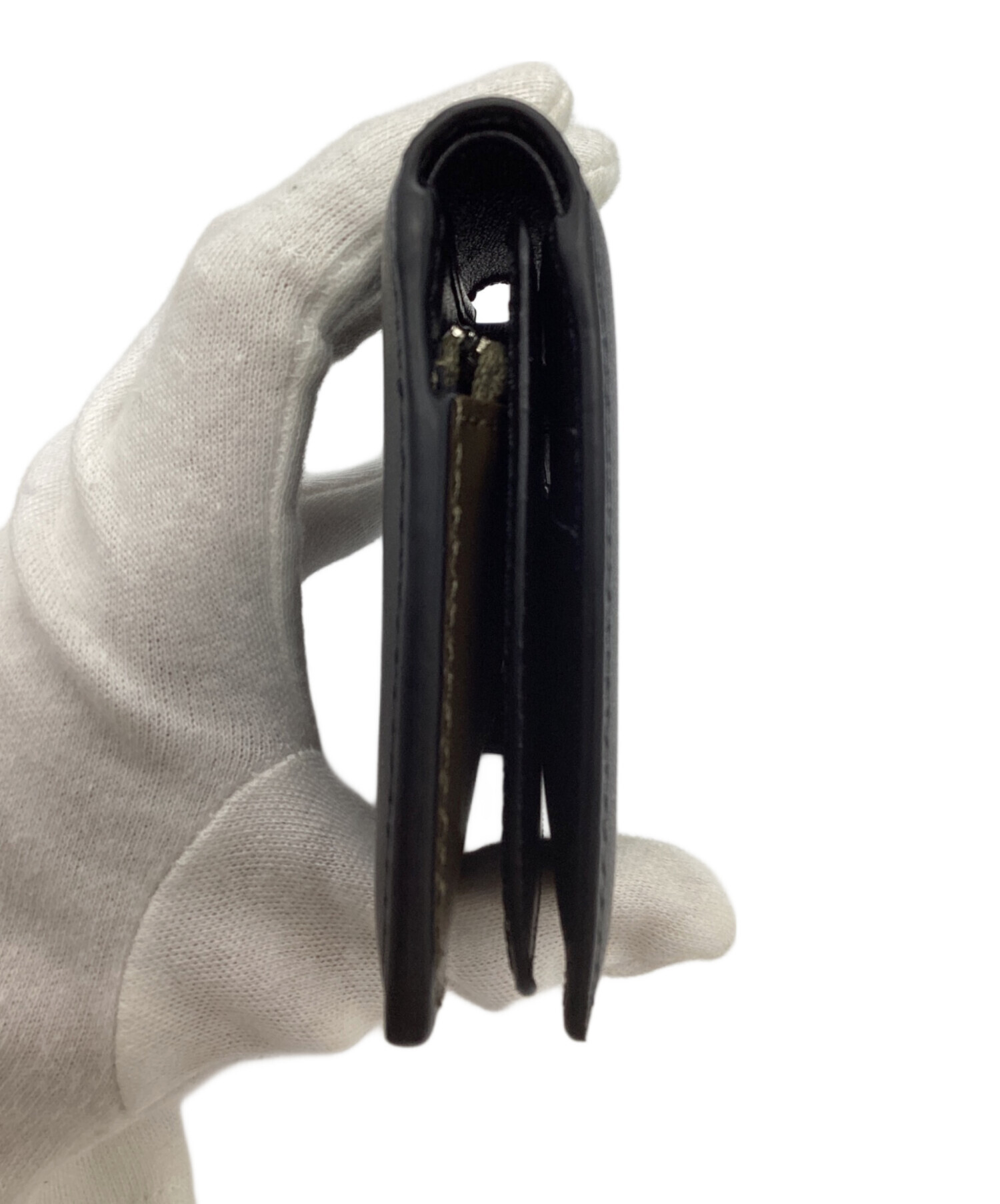 中古・古着通販】maison kitsune (メゾンキツネ) 3つ折り財布 ブラック