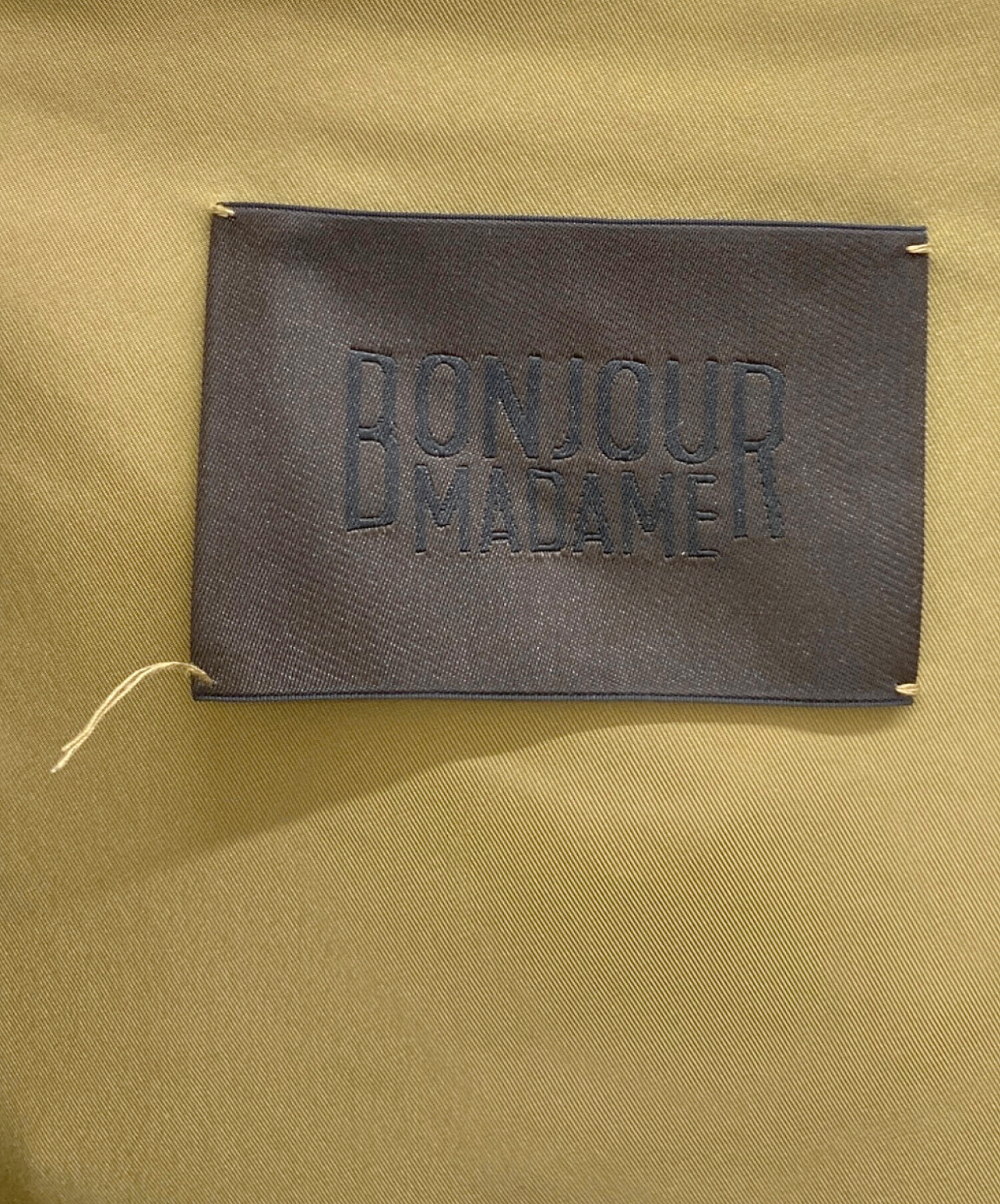 【BONJOUR MADAME】 カコウフードブルゾン　カーキ 中古・古着通販】BONJOUR MADAME (ボンジュールマダム) フルジップ