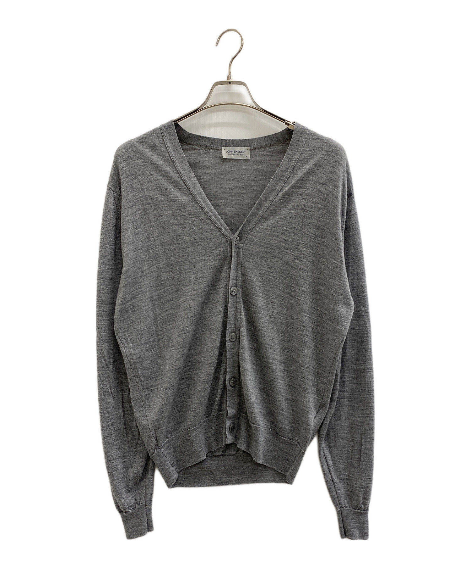 JOHN SMEDLEY ジョンスメドレー　ウールカーディガン　グレー　美品 中古・古着通販】JOHN SMEDLEY (ジョンスメドレー) ウールニット