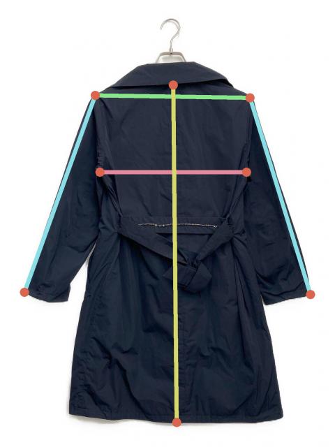 MAX MARA STUDIO ネイビー ブルー　リバーシブルフード付きコート 中古・古着通販】MAX MARA STUDIO (マックスマーラ ストゥディオ