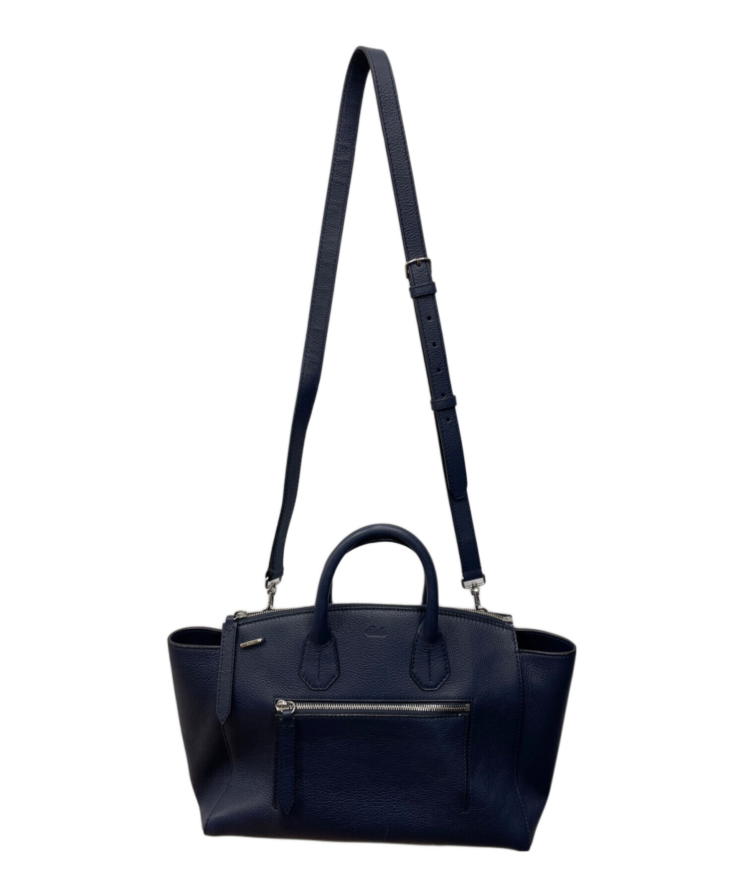 BALLY トレスポ 2way ビジネスバッグ ショルダー付き レザー ネイビー 中古・古着通販】BALLY (バリー) 2WAYバッグ ネイビー｜ブランド・古着