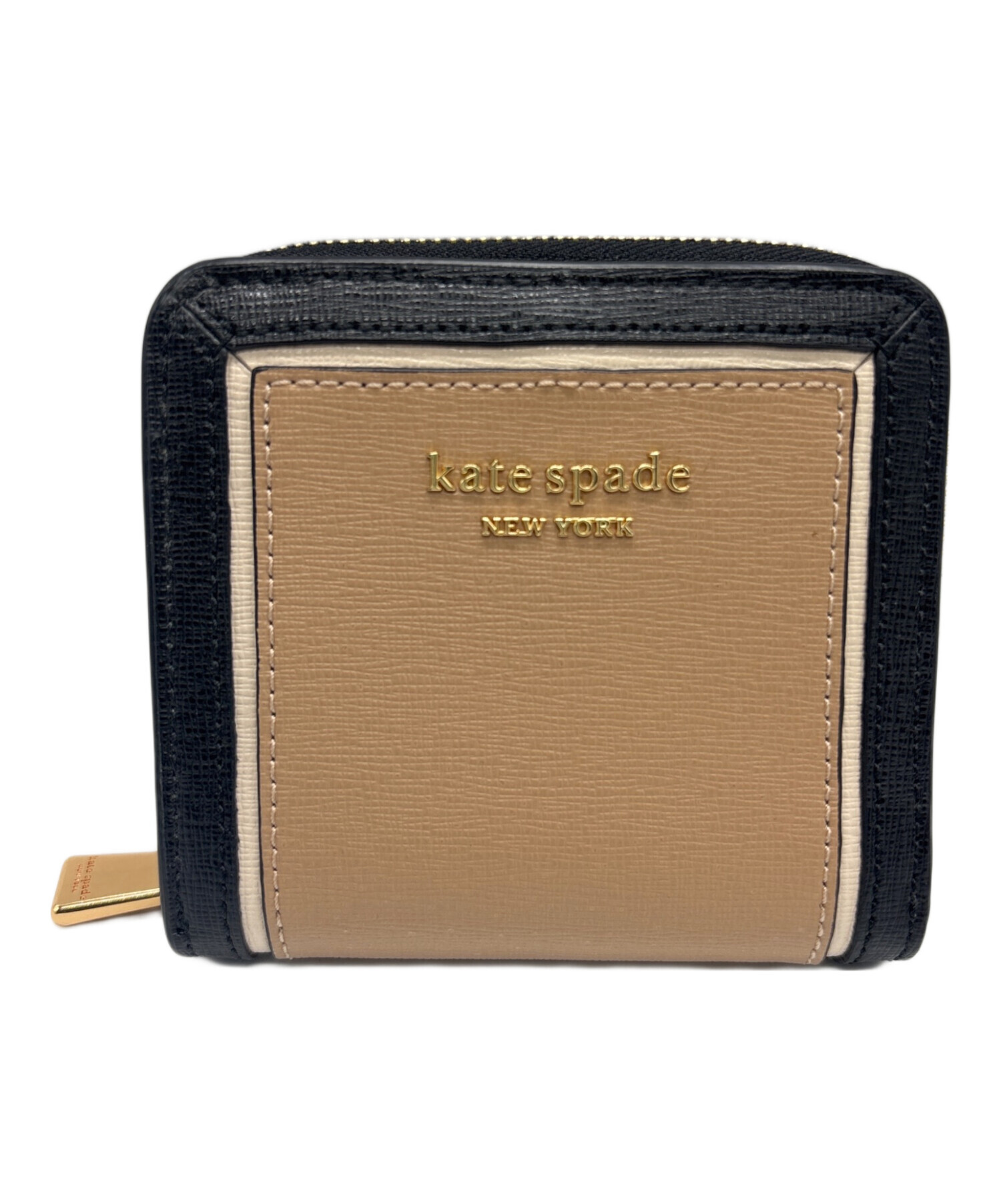 中古・古着通販】Kate Spade (ケイトスペード) 財布 ベージュ×ブラック 