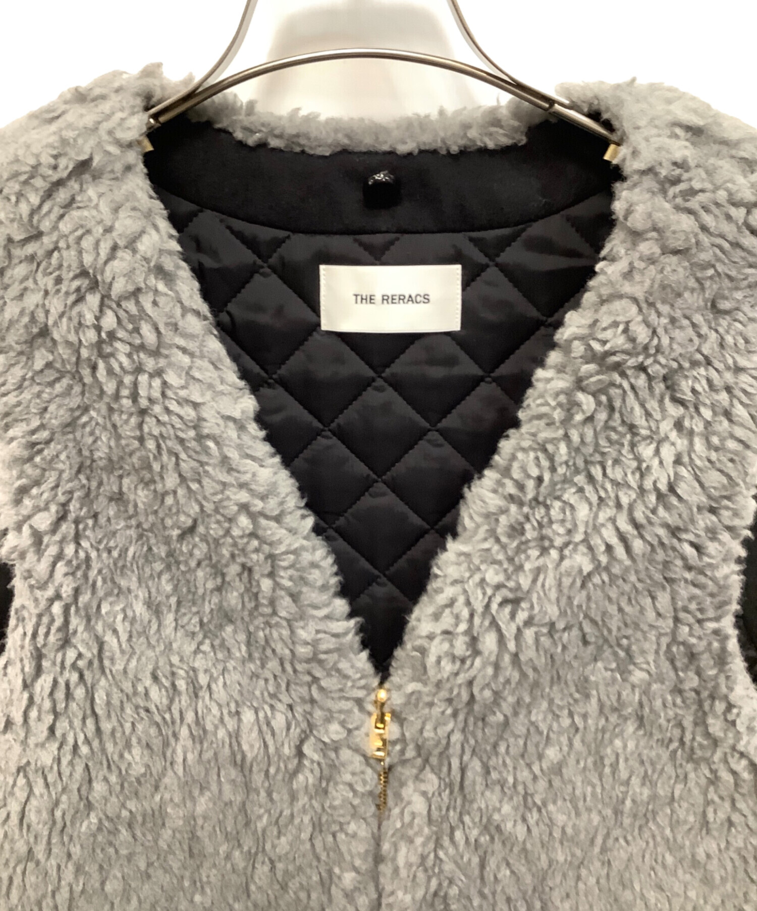 中古・古着通販】THE RERACS (ザ リラクス) ボアライナーベスト グレー