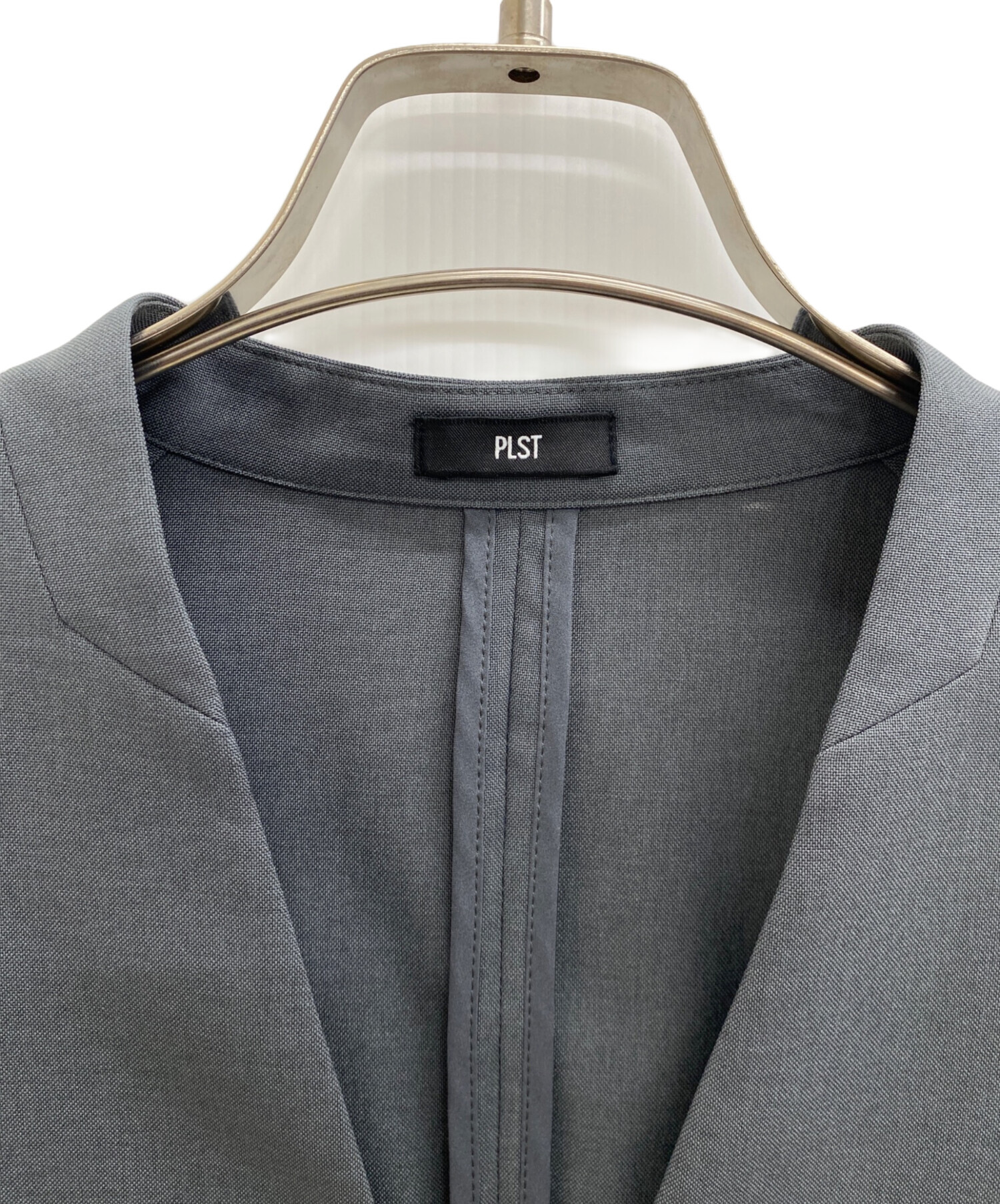 PLST プレミアムオックスカラーレスジャケット グレー Lサイズ PLST