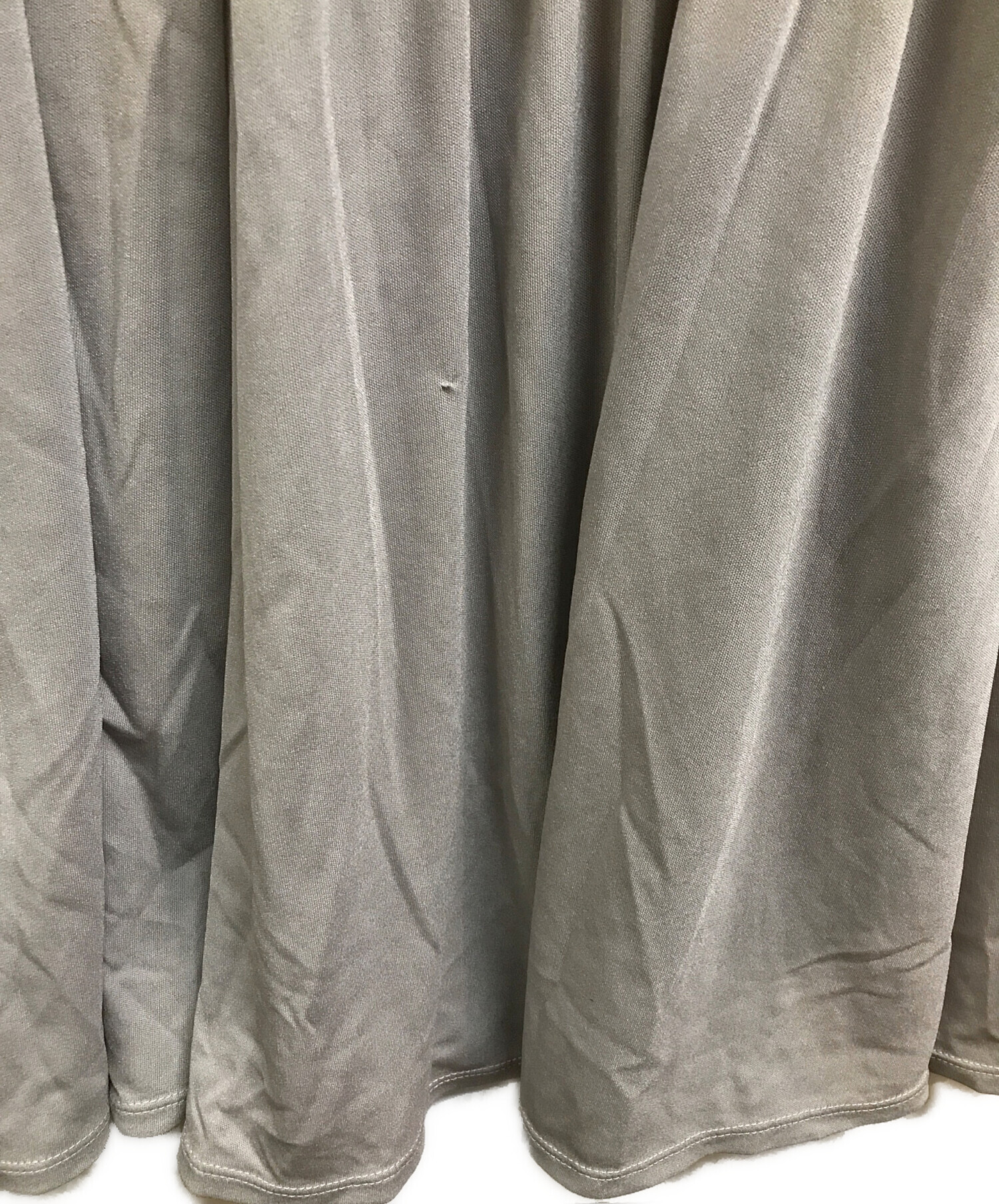 中古・古着通販】MURRAL (ミューラル) Leaf vein jersey dress グレー