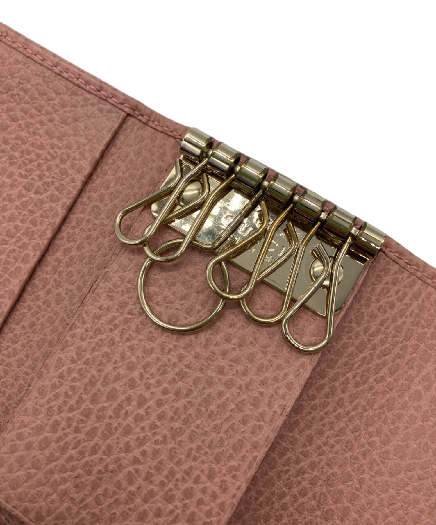 【お値下げしました‼️】GUCCI グッチ ピンク ブラウン キーケース 中古・古着通販】GUCCI (グッチ) キーケース ピンク｜ブランド・古着