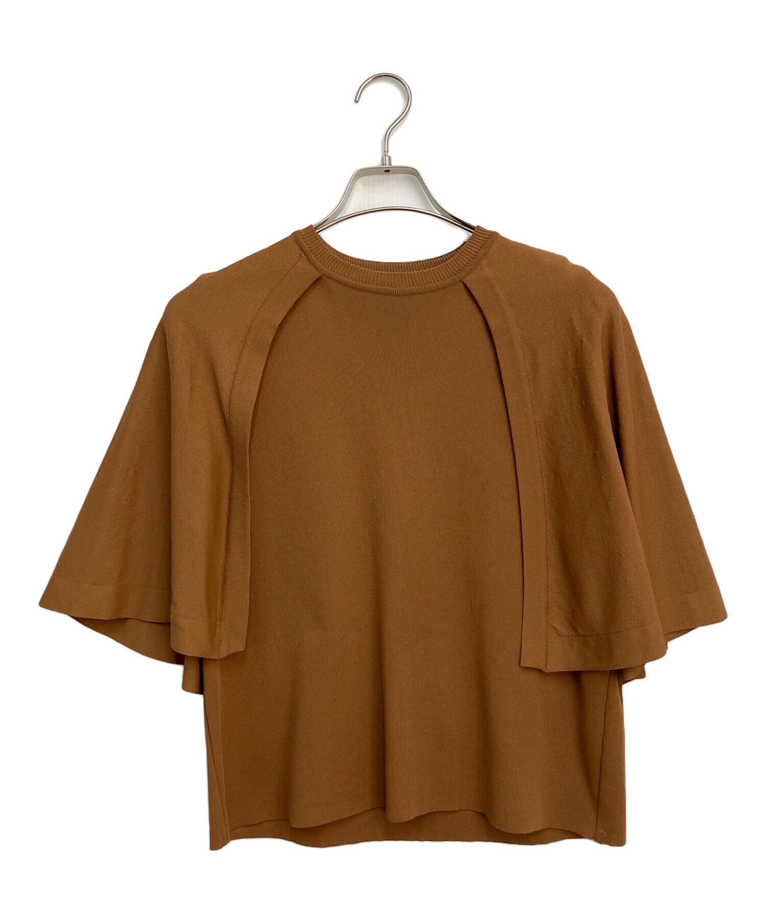 約5万 24AW 美品 ADORE アドーア ケープニット38 グレー 中古・古着通販】ADORE (アドーア) ケープニット ブラウン サイズ:38