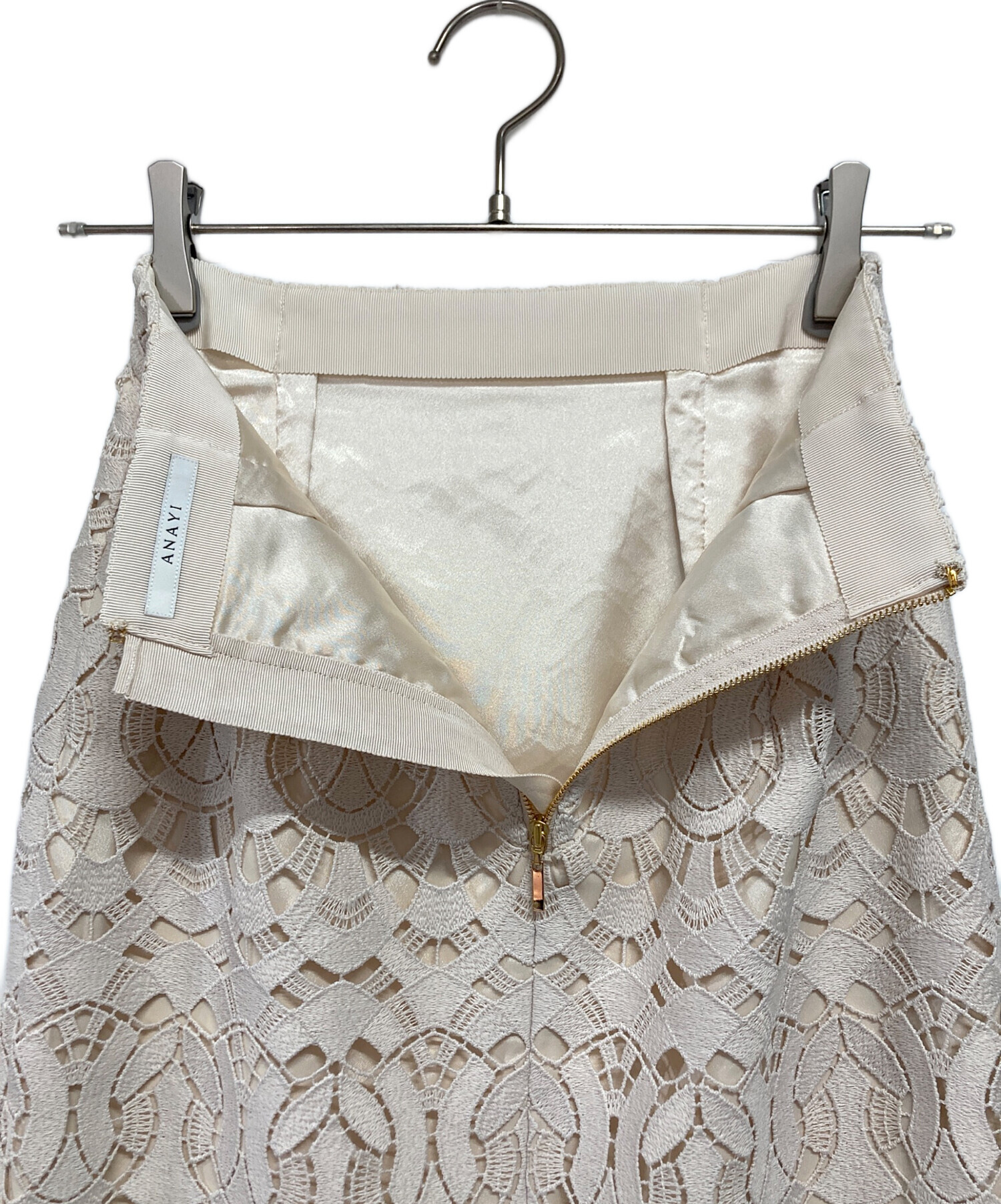 中古・古着通販】ANAYI (アナイ) レーススカート アイボリー サイズ:36