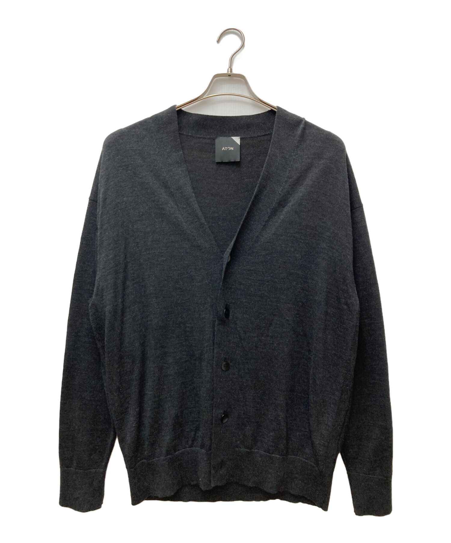 ATON NATURAL DYE SLOW カーディガン 06サイズ 中古・古着通販】ATON (エイトン) NATURAL DYE SLOW WOOL カーディガン