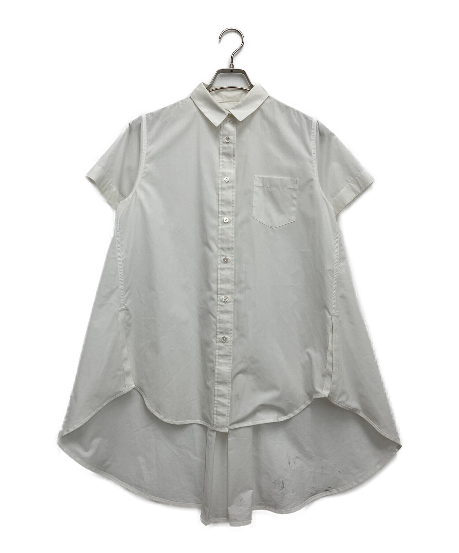 中古・古着通販】sacai (サカイ) ロングシャツ ホワイト サイズ:2