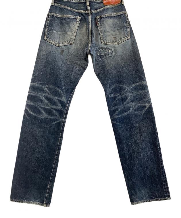 中古・古着通販】KAPITAL (キャピタル) リペア加工デニムパンツ 中古・古着通販】KAPITAL (キャピタル) リペア加工デニムパンツ