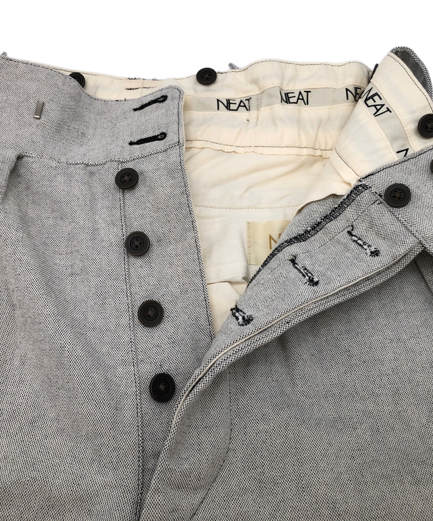 中古・古着通販】NEAT (ニート) ハイウエストコットンパンツ グレー