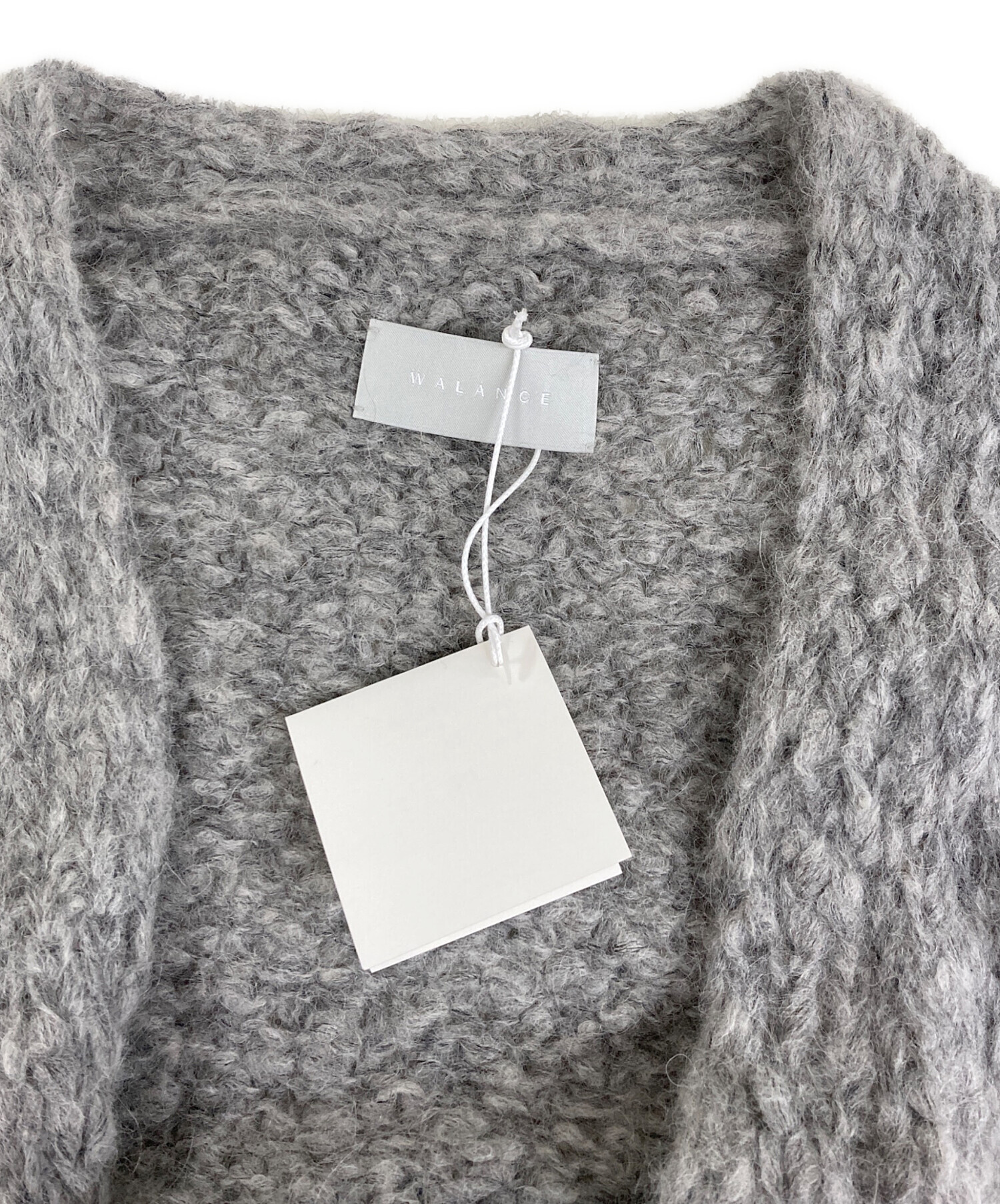 WALANCE アルパカ混 ニットカーディガン グレー ふわもこ WALANCE アルパカ混 ニットカーディガン グレー ふわもこ WALANCE