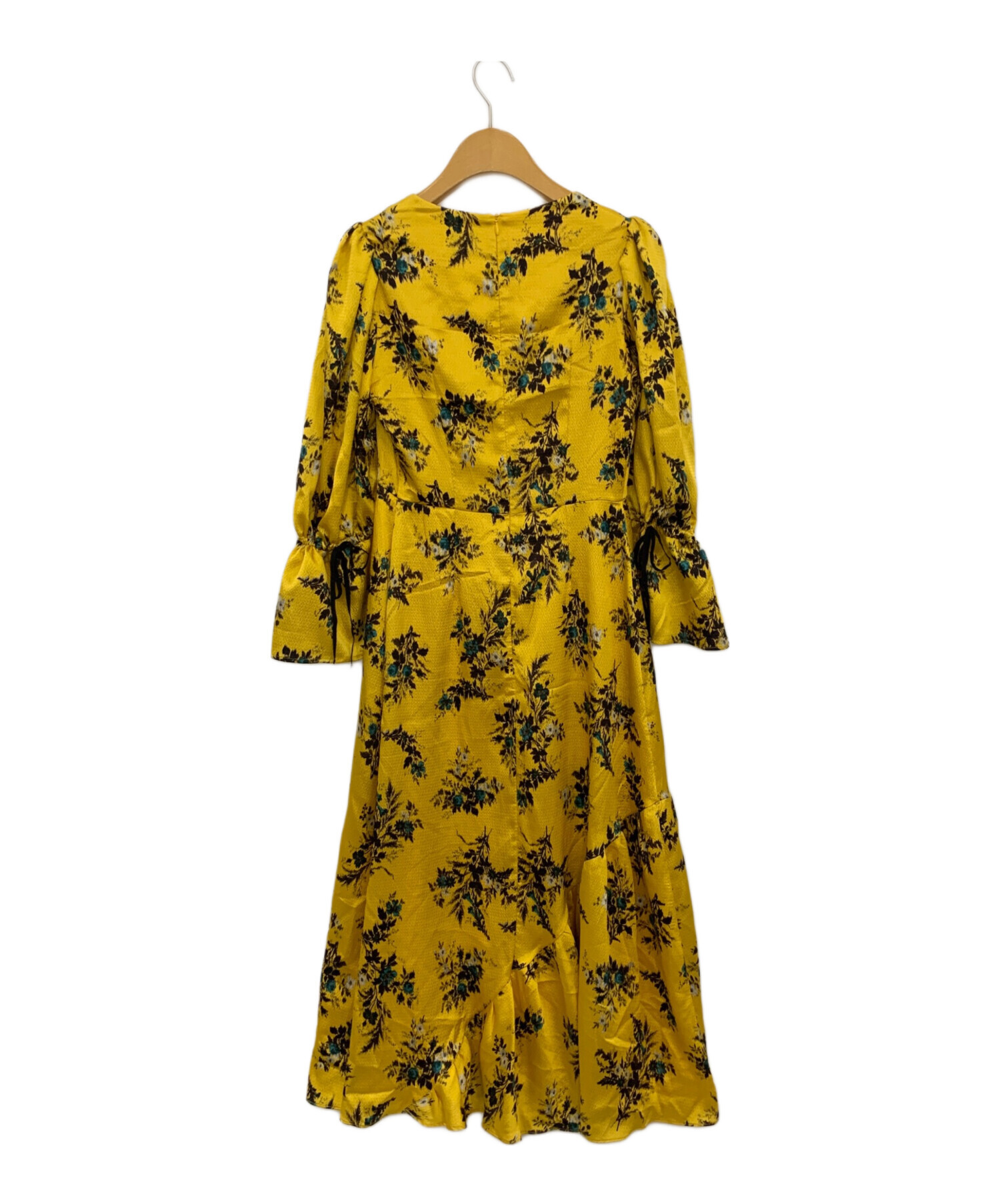 アーデム ERDEM フローラルワンピース／サイズUK8（M相当） 中古・古着通販】ERDEM (アーデム) EVA FLORAL PRINT V-NECK SATIN