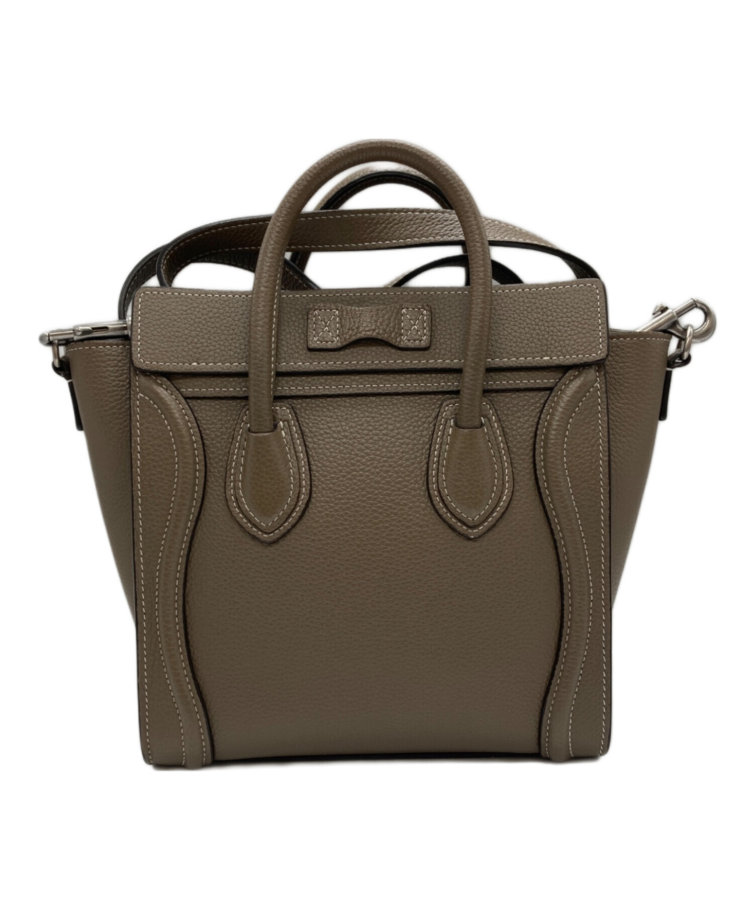 CELINE セリーヌ トラペーズ ミディアム 2WAY ハンドバッグ ショルダーバッグ ベージュ レディース 古着 中古 USED CELINE セリーヌ トラペーズ ミディアム 2way レザー 169542