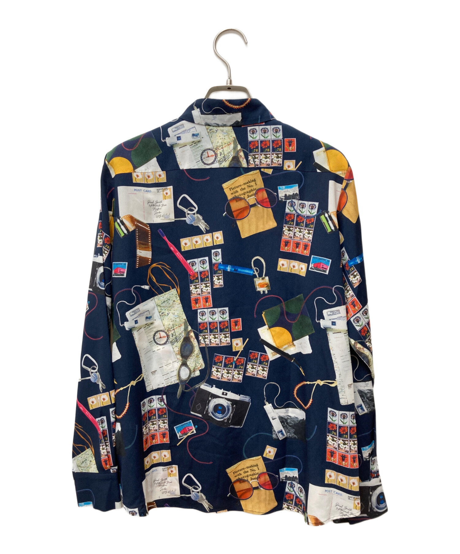 中古・古着通販】PAUL SMITH (ポールスミス) 総柄シャツ ネイビー 