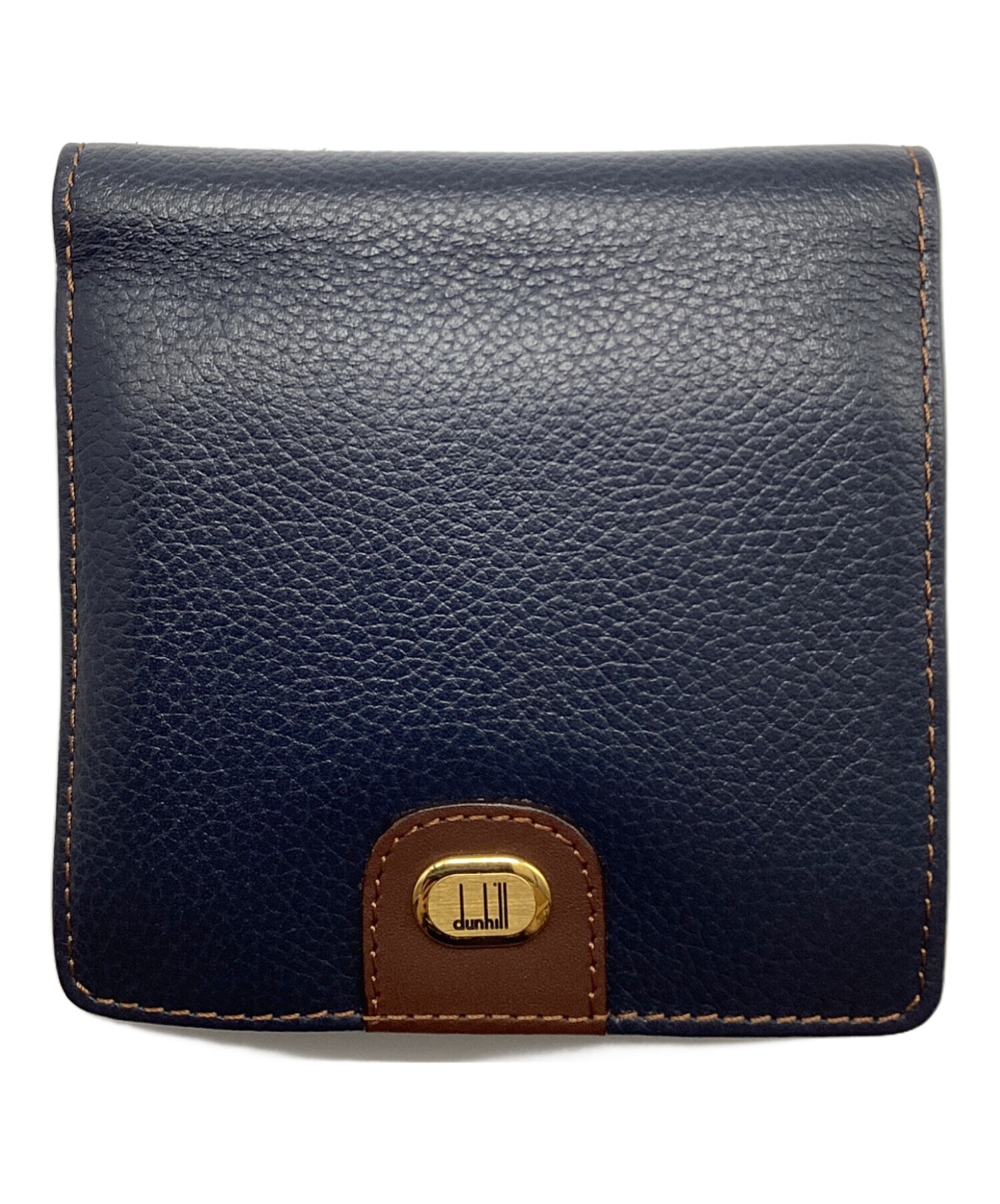 中古・古着通販】dunhill (ダンヒル) 2つ折り財布 ネイビー｜ブランド 